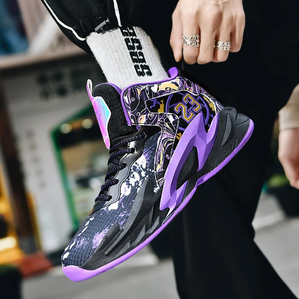 Zapatillas de Baloncesto Hombre Antideslizantes Ligeras Transpirables Aire Libre Deportivas