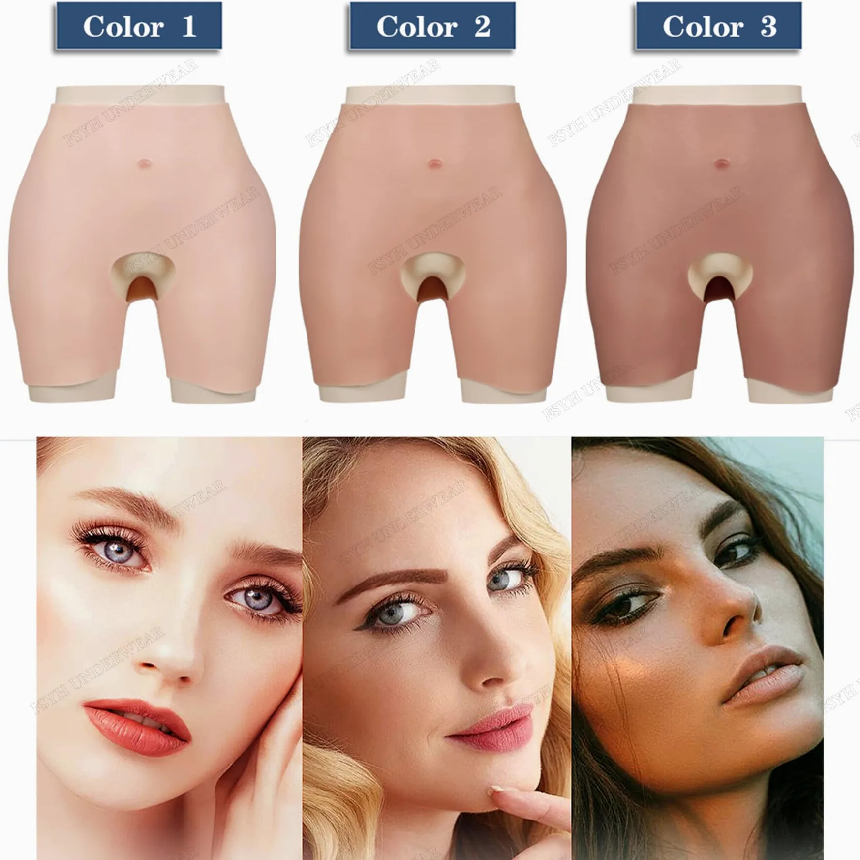 FSYH Silicona Hips Enhancer Panty Butt Lift Shaper Control Pantalones Mujeres Push Up Hips para Drag Queen Crossdresser
