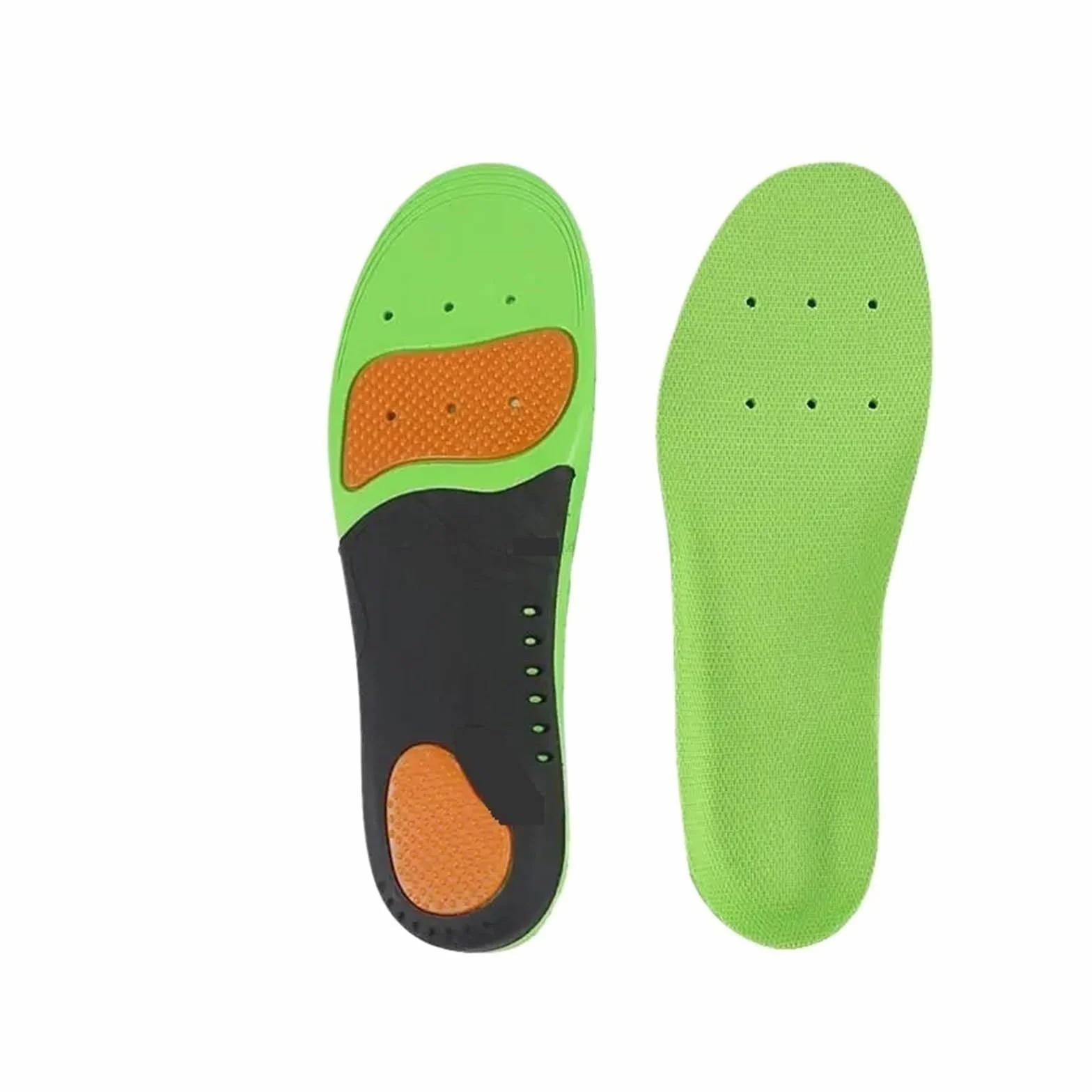 Plantillas Ortopédicas Plantillas ortopédicas plantares cómodas | Almohadilla for calzado deportivo con soporte for el arco, suela de zapato, talla 36-50(Green,EU36-38)