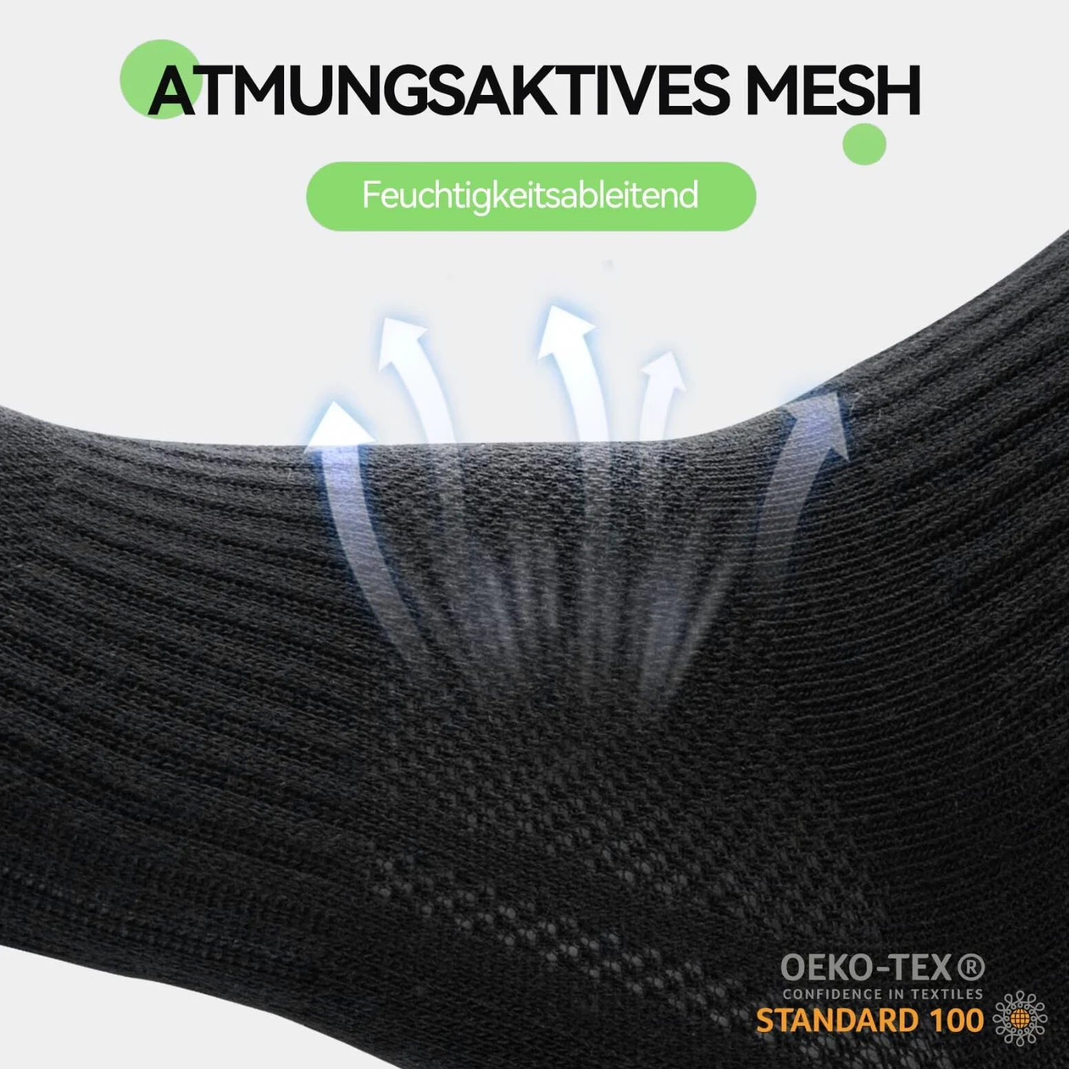 YouShow 6 pares de calcetines de tenis para hombre y mujer, calcetines deportivos, calcetines de senderismo, calcetines acolchados, transpirables y suaves