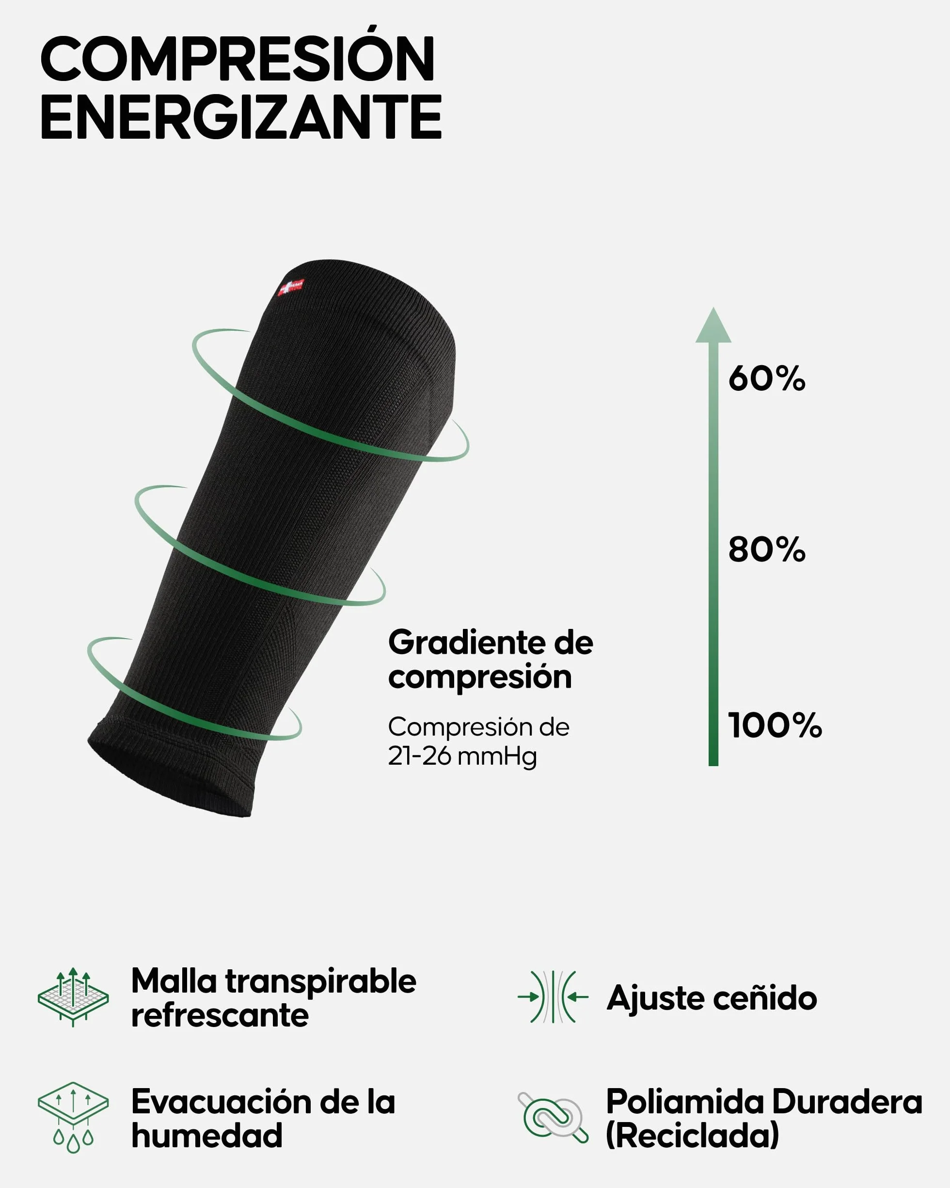 DANISH ENDURANCE Manga de Compresión Premium, 1 o 3 Pack, Negro, L