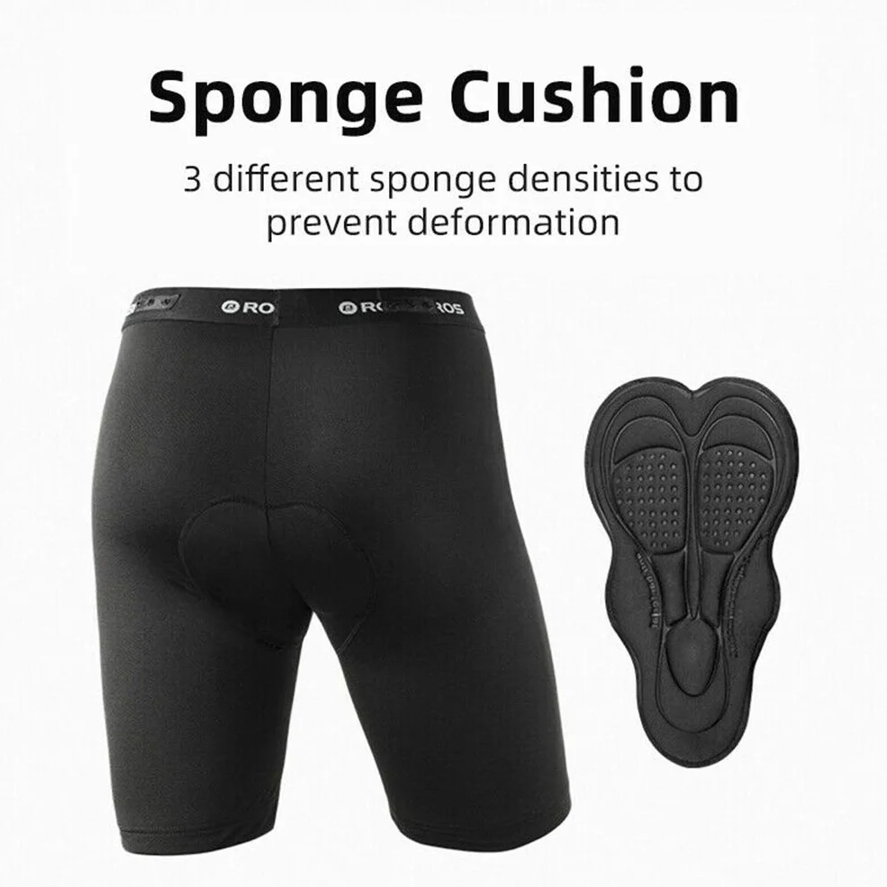 ROCKBROS Pantalones Cortos de Ciclismo 4D Acolchado con Ropa Interior de MTB Bicicleta Montaña Deporte para Hombres