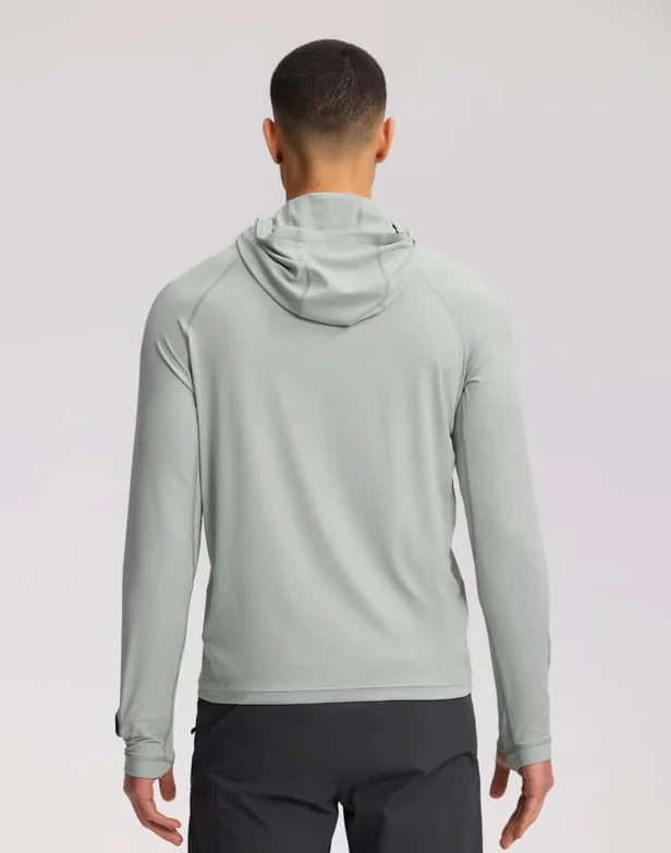 Pioneer Camp Sudadera con capucha UPF 50+ para hombre como camiseta de protección UV, secado rápido, para deportes acuáticos, pesca y verano, con diseño de agujero para el pulgar