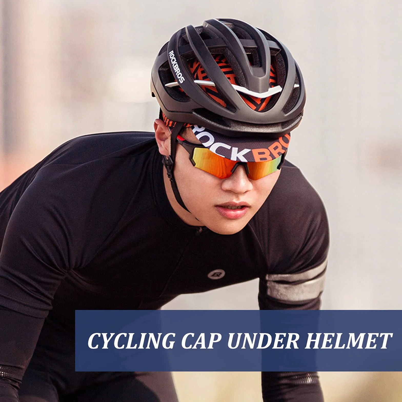 ROCKBROS Gorra de Ciclismo Bajo Casco Secado Rápido Deportes al Aire Libre