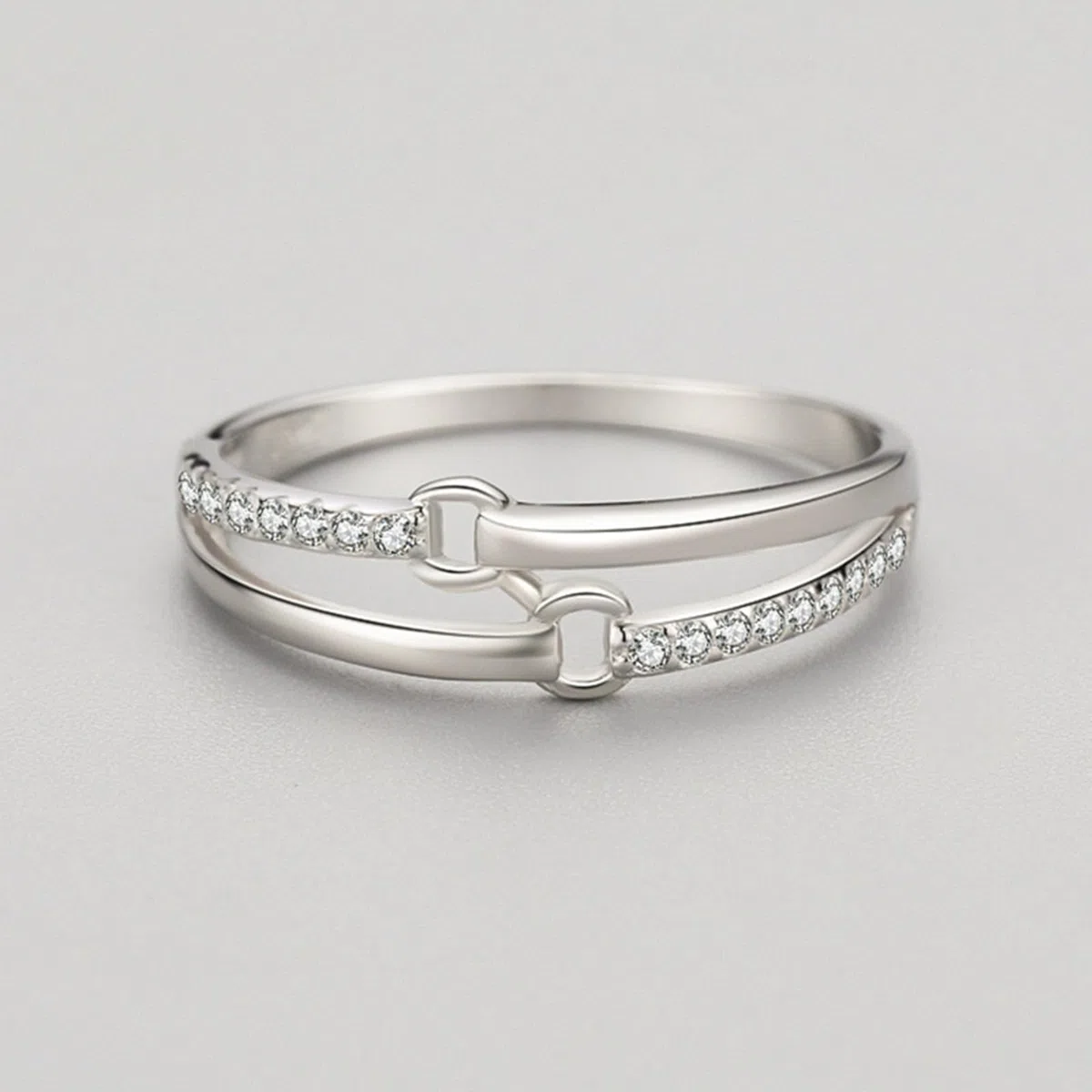 Anillos para mujer, oro auténtico con diamante cultivado en laboratorio, alianzas de boda, anillos de oro blanco único para mujer
