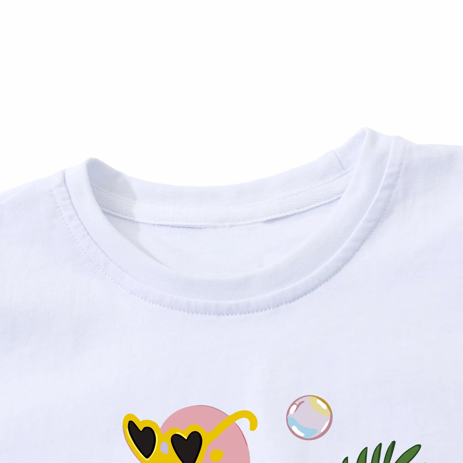Camisetas de Manga Corta Niñas, Camiseta Algodon para Niña de Verano, Cuello Redondo T-Shirts Moda Informal Tops para Niños 3-8 Años