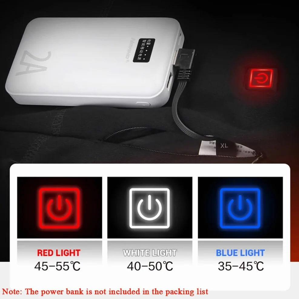 Ropa Interior Térmica De Manga Larga con Forro Polar Suave Y Calefacción Eléctrica por USB