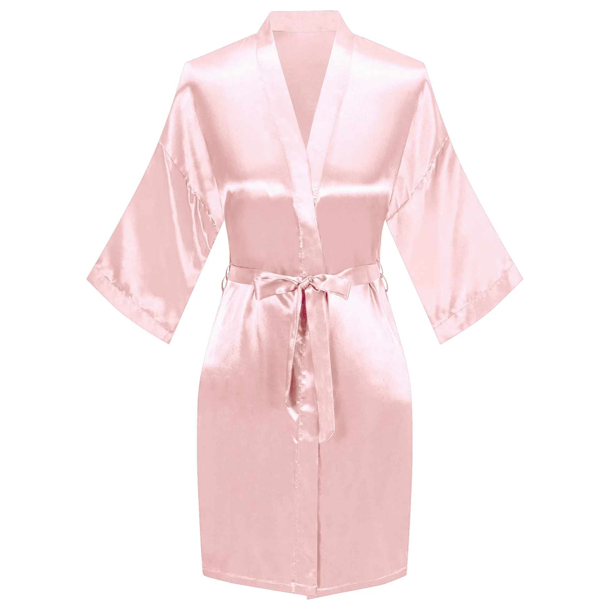 Bata de baño de 6 piezas para novia y dama de honor con diamantes de imitación, vestido tipo kimono