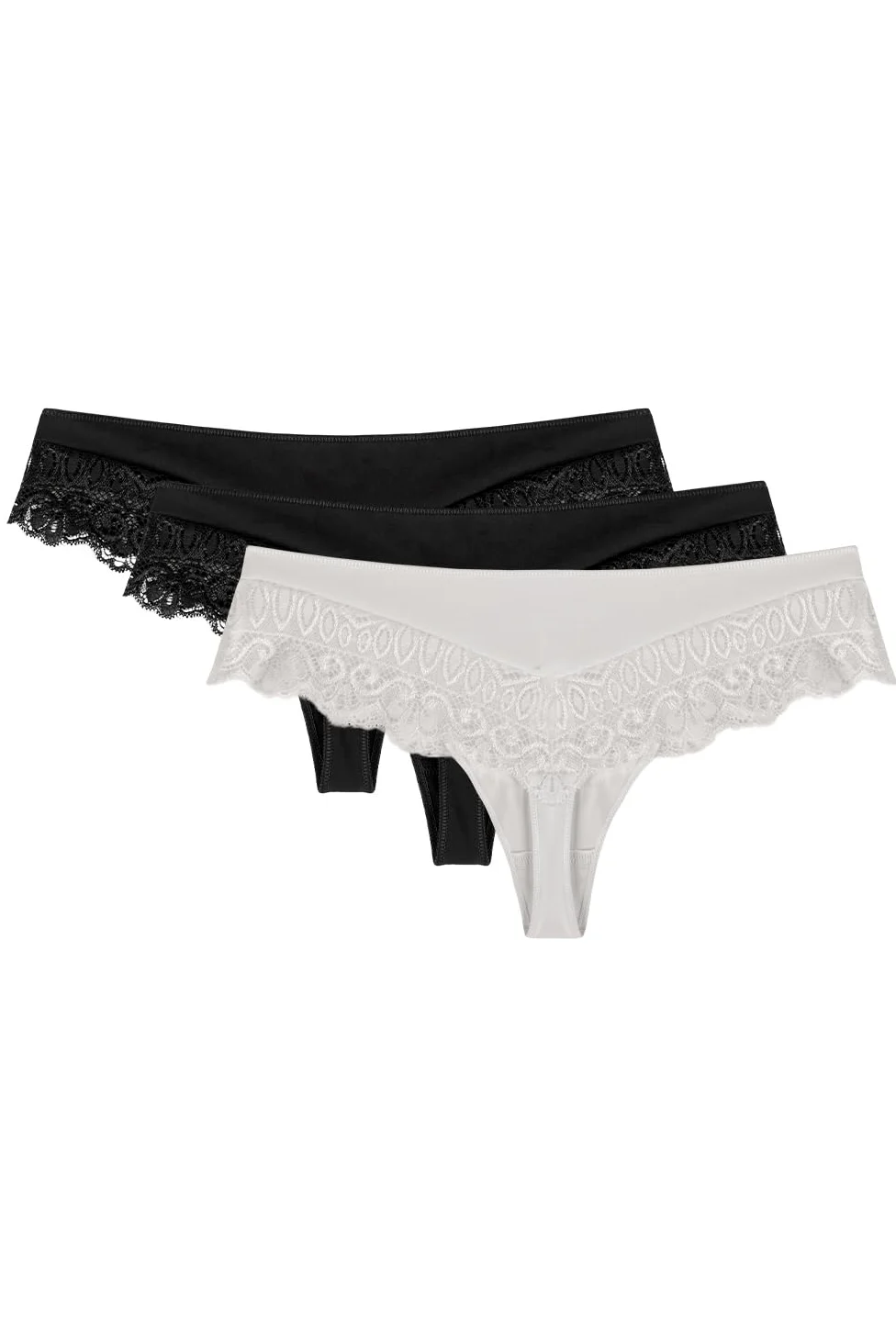WOLBar Tanga con Encaje para Mujeres WB409