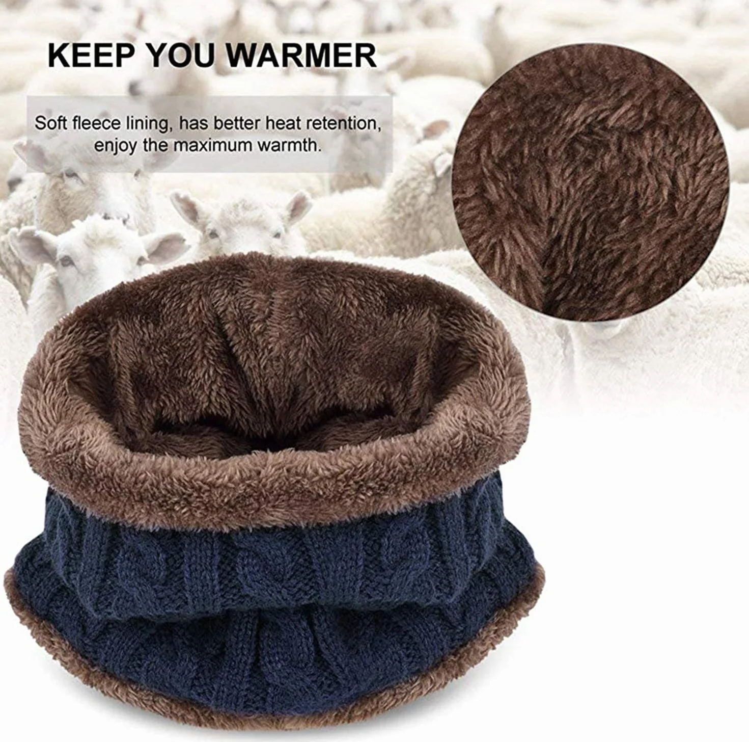 Yutdeng Bufanda Gorro Guantes Beanie Unisexo Niño Set de Bufanda Conjunto de Guantes Punto Sombreros Invierno Regalos Niño