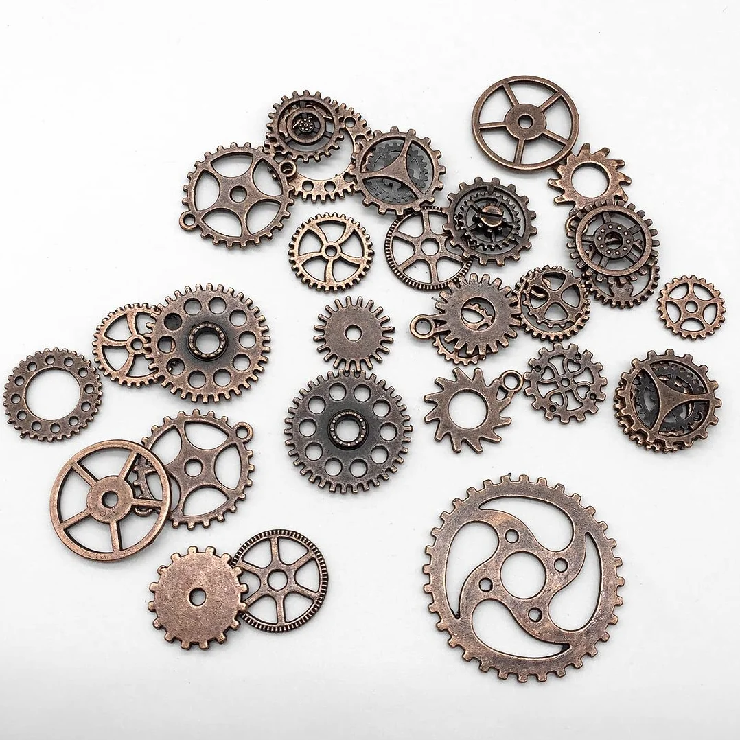 Steampunk Gears Set Colgante de metal para joyería