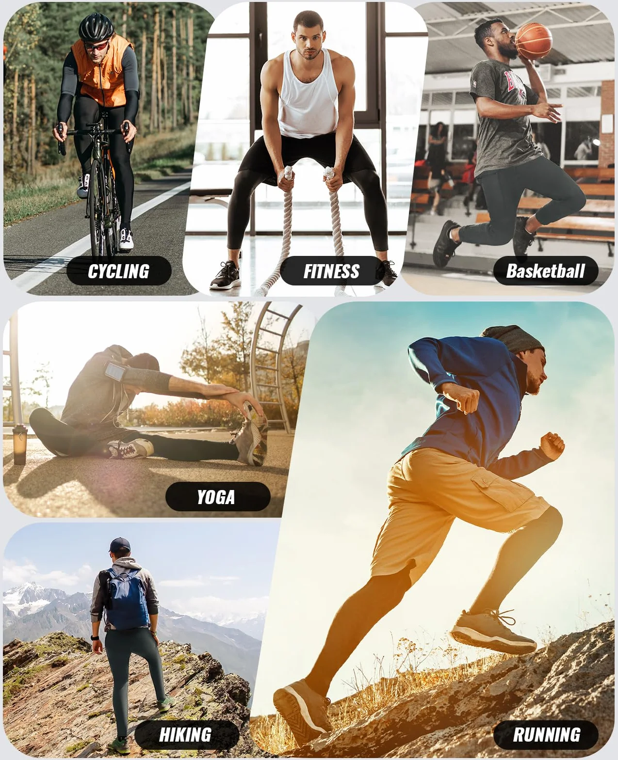 Niksa Mallas Hombre Running Leggings De Compresión 2 Piezas