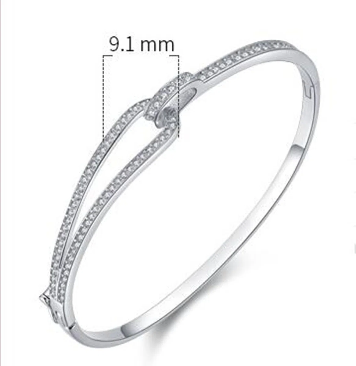 Pulsera vintage de boda para mujer, hebillas de moissanita, pulsera para el día de San Valentín para mujer,