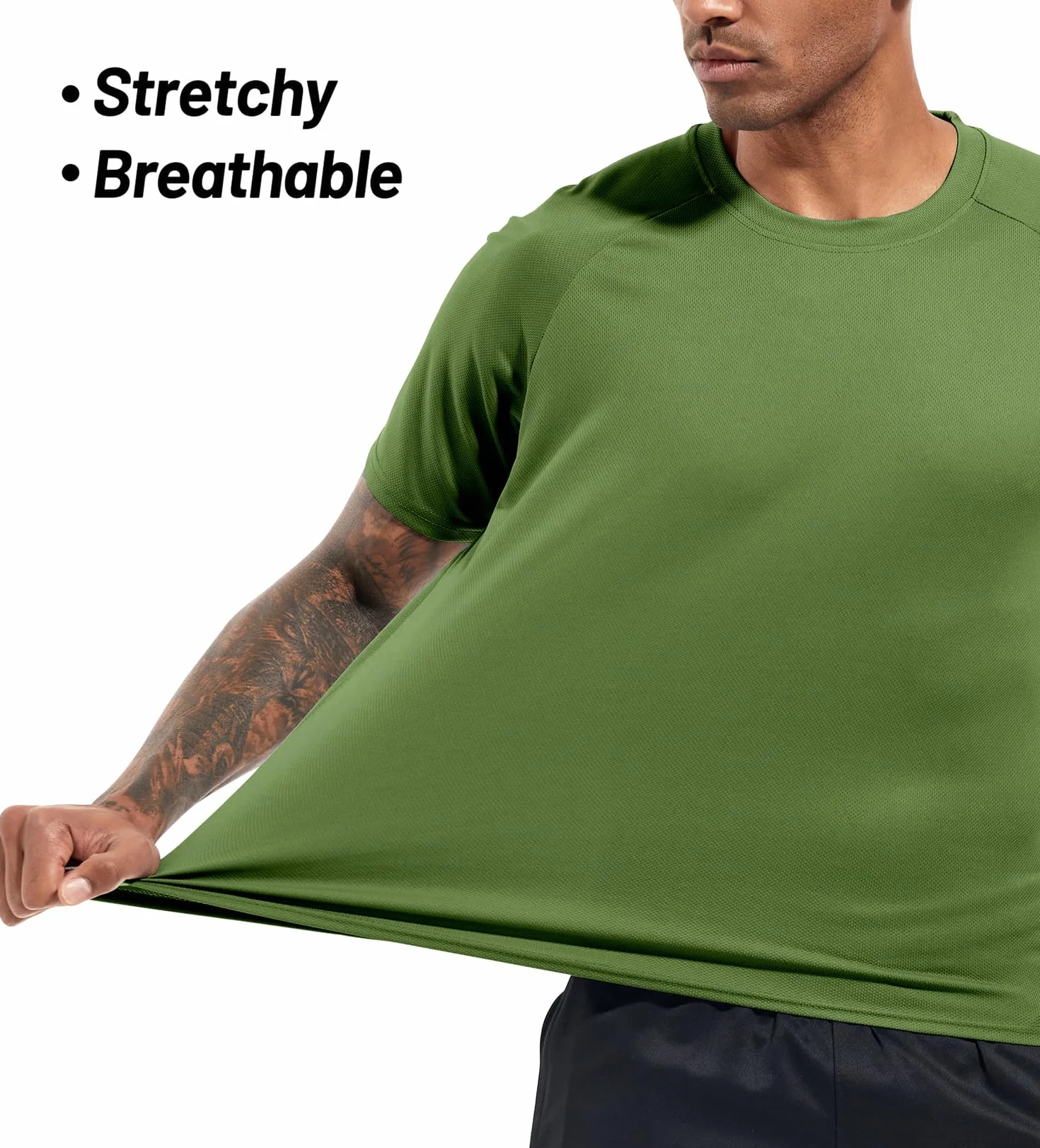 Boyzn Pack de 3 camisetas entrenamiento secado rápido que absorben la humedad manga corta malla atlética