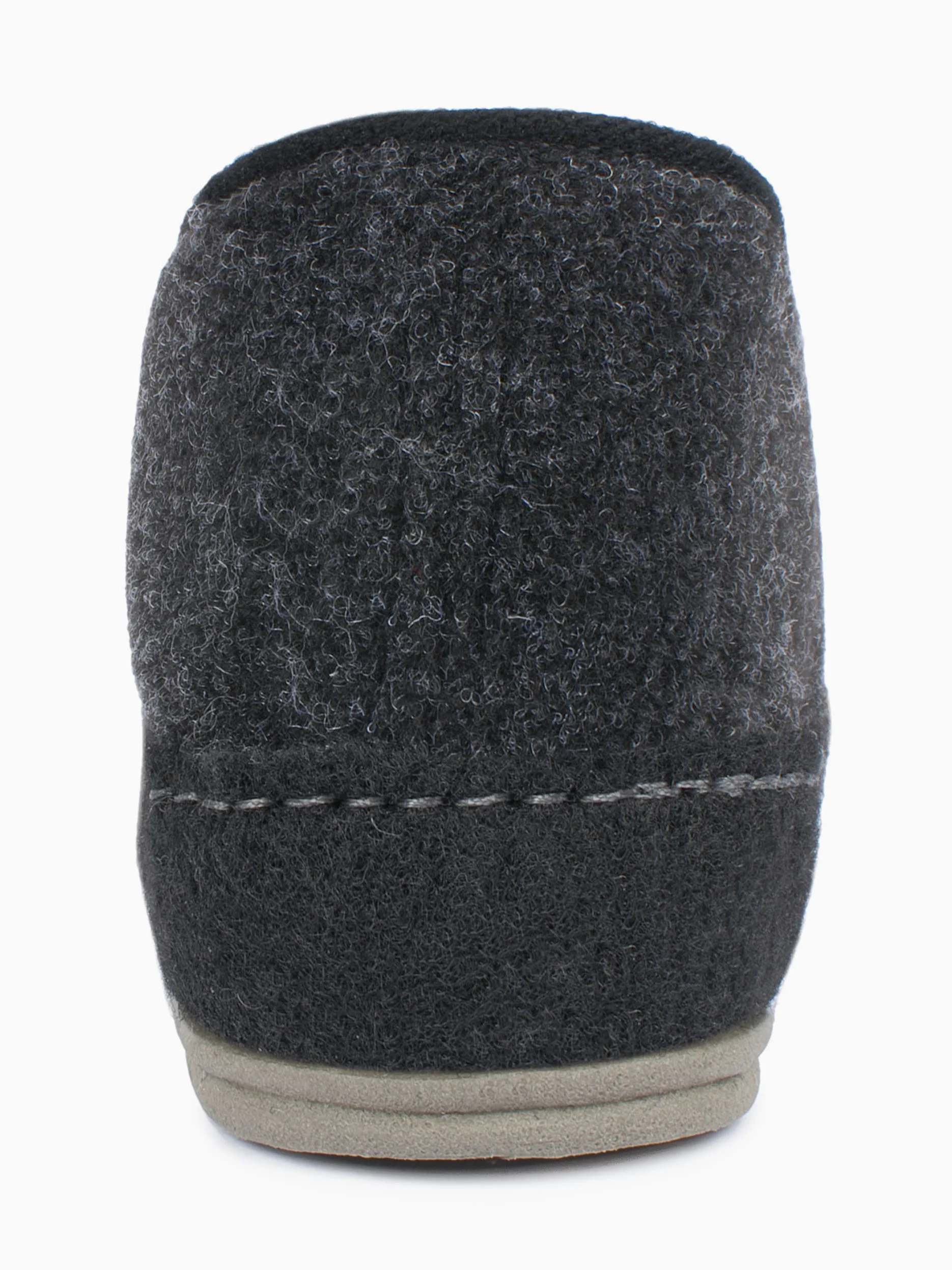 SCHAWOS Hombre Zapatilla con Cierre Ajustable 6064 – Pantufla de fieltro con forro de lana, antideslizante y cómoda