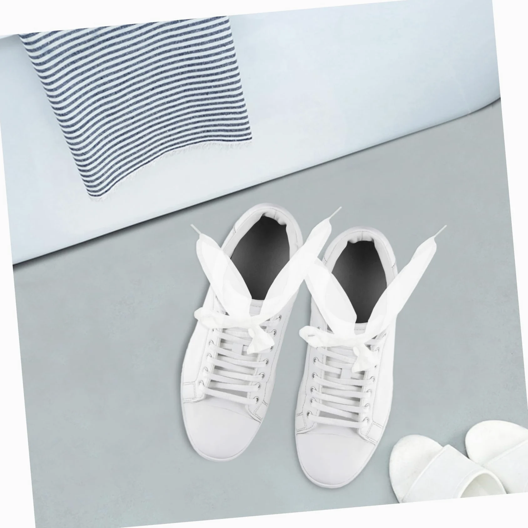 30pares Cordones De Cinta De Chiffon Cordones De Zapatos De Mujer Para Zapatillas y Ocasiones Especiales
