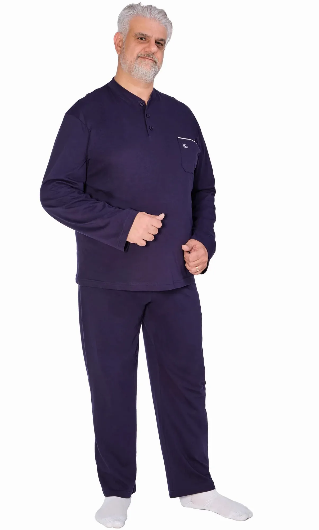 FERRUCCI COMFORT Pijamas de Hombre Tallas Grandes Clasicos 100% Algodón, Plus Size, Mangas Largas y Pantalones Largos, Oversize, Elegante