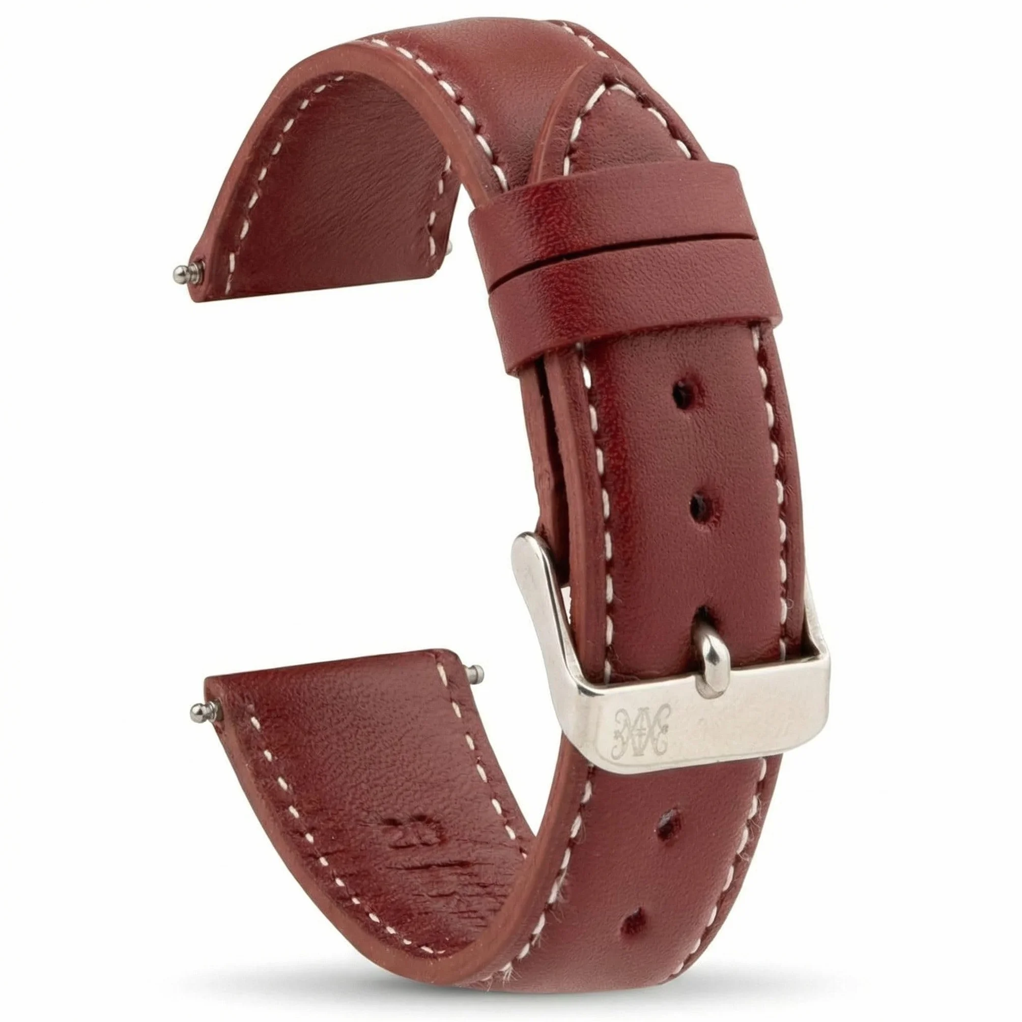 Moreira Correa de Reloj de Piel Hecha en España – Cuero Genuino Artesanal, Pasador Tradicional con Herramienta, Hebilla de Acero Inoxidable, Disponible en 14mm 16mm 18mm 20mm 22mm 24mm, Hombre y Mujer