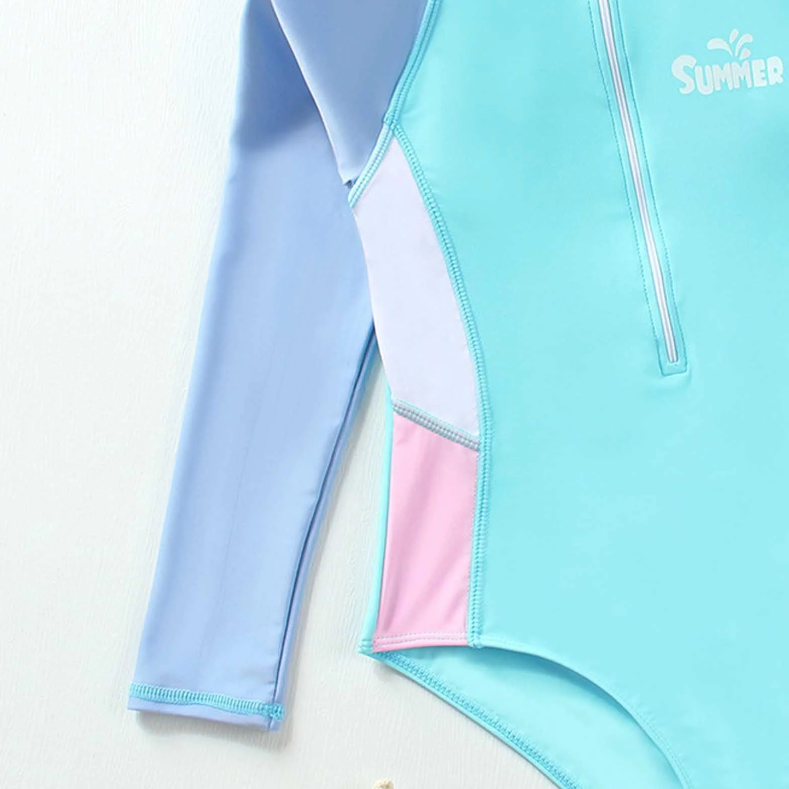 Traje de baño de verano para niñas para nadar, hacer surf y para actividades en la playa. Elegantes camisetas de manga larga para jóvenes y niñas de 7 a 13 años. Perfecto para el entrenamiento de