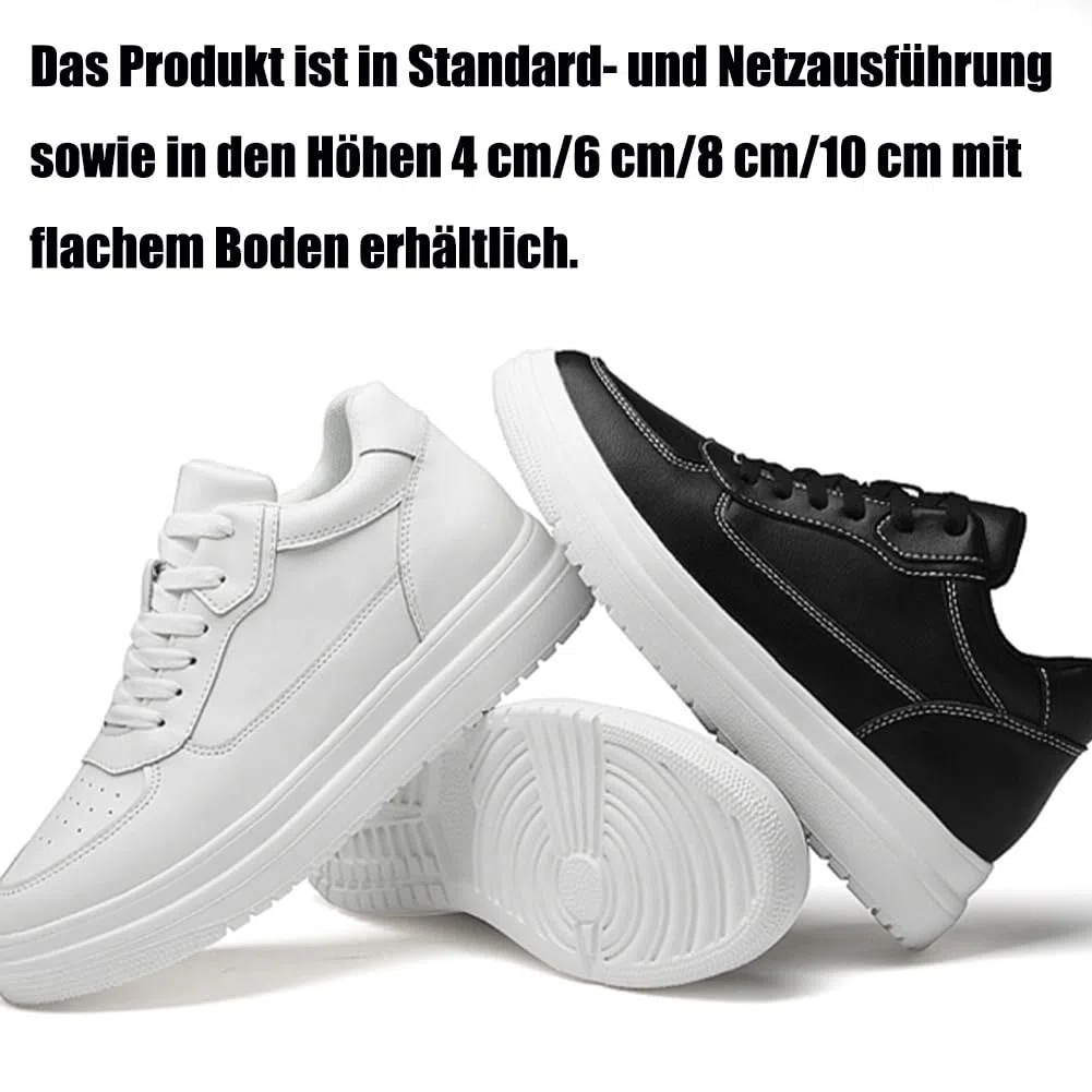 White Casual Shoes 4/6/8/10cm Hombre, White Zapatos Hombre Mujer,Casual Malla Transpirable Zapatillas de Caminar Ligeras Levantamiento Cómodas Zapatillas de Running Resistente al Desgaste Zapatos de