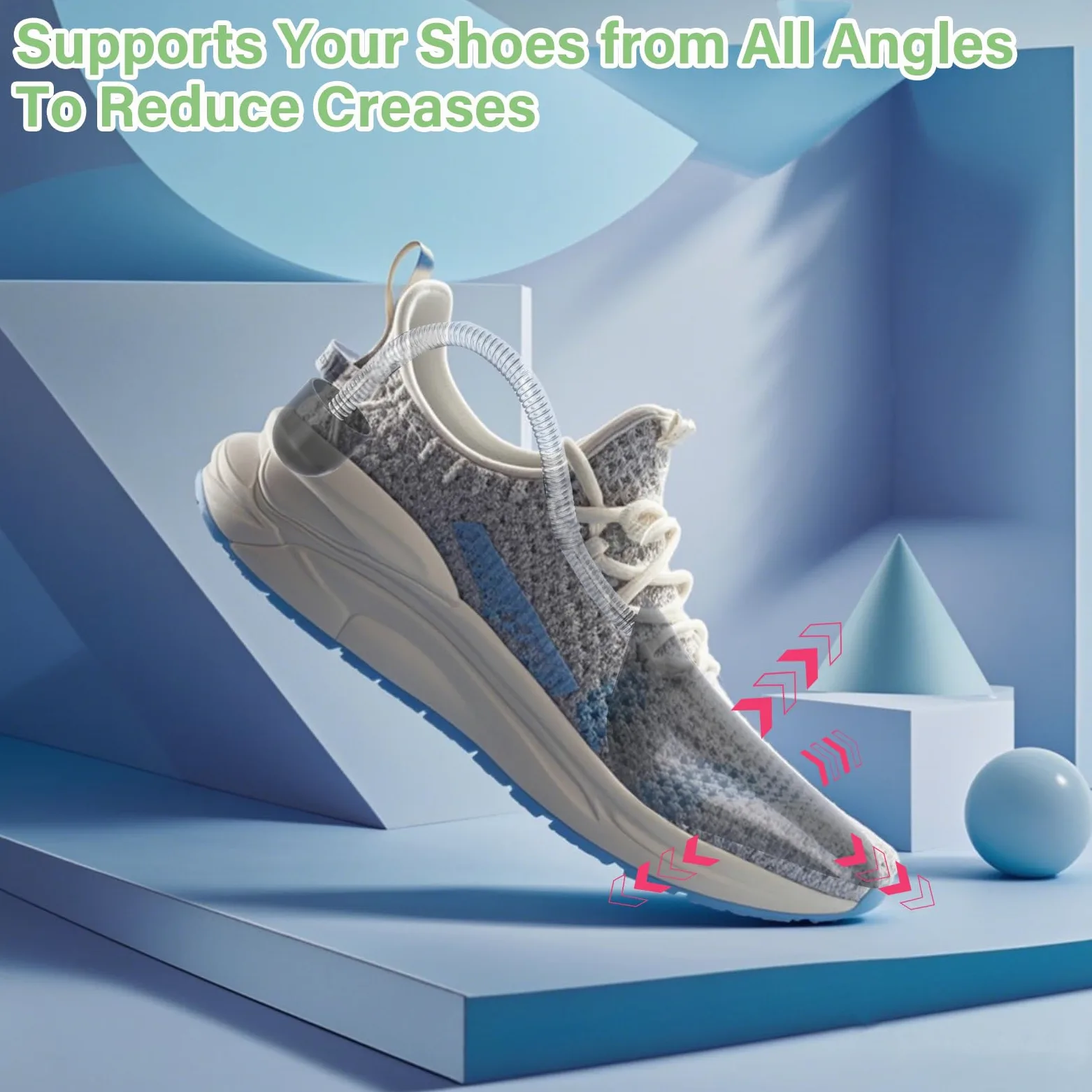 YOLOPARK Árboles para zapatos para hombres y mujeres, estirador de zapatos de plástico con resorte ajustable para tenis, zapatos de cuero y más