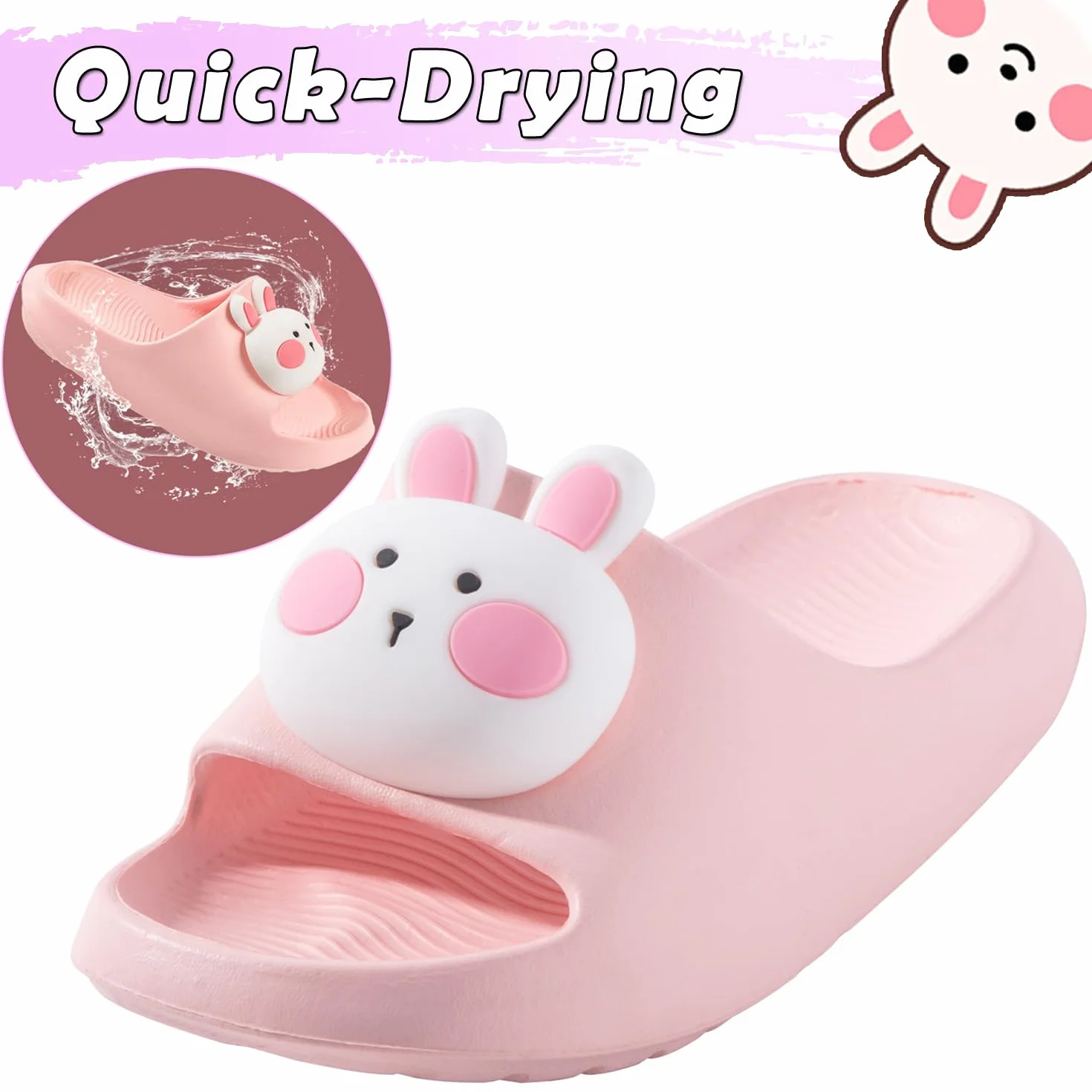 DRECAGE Chanclas de Playa para Niña Zapatillas de Baño Niño Zapatos de Piscina Antideslizante Ligero Verano Sandalias de Ducha 23-33 EU