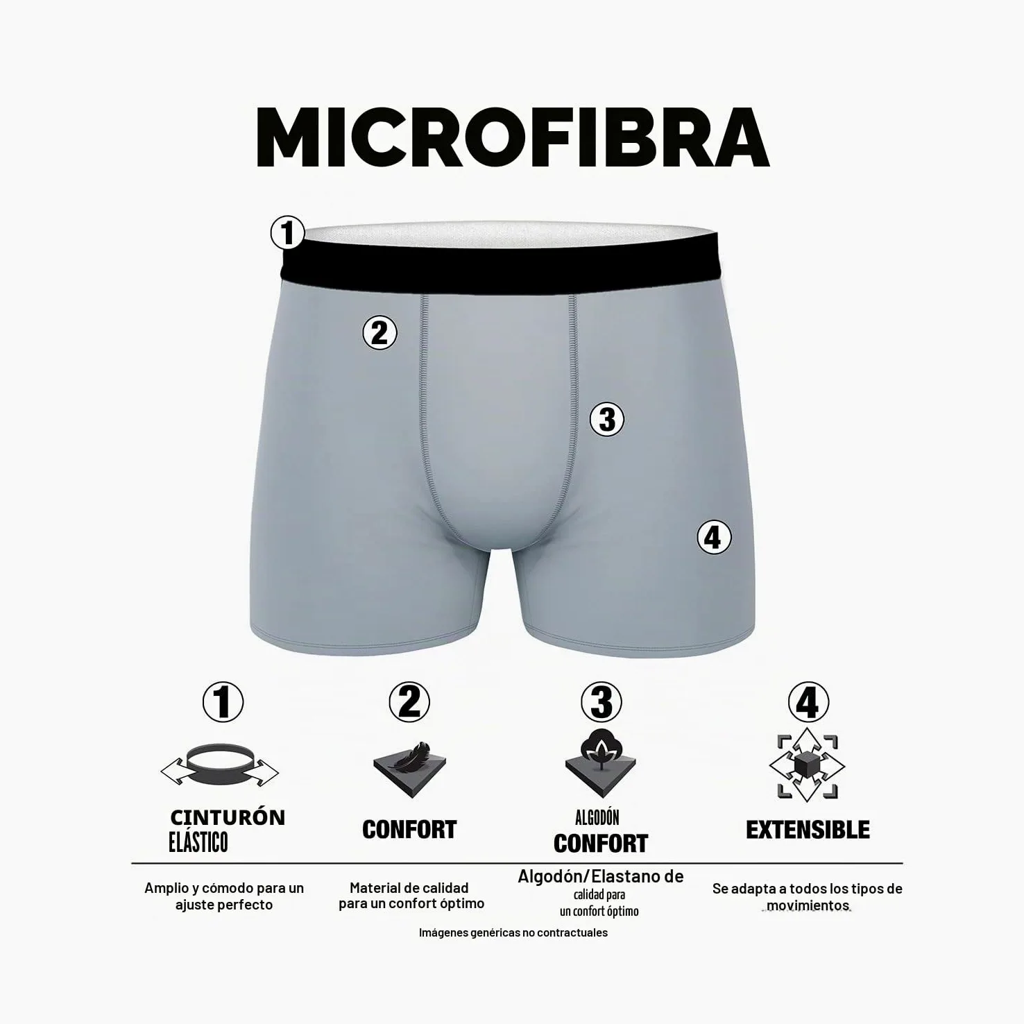 KTM KTM Boxer Ktm12/1/Bmx4 Bóxer Hombre (Pack de 4)