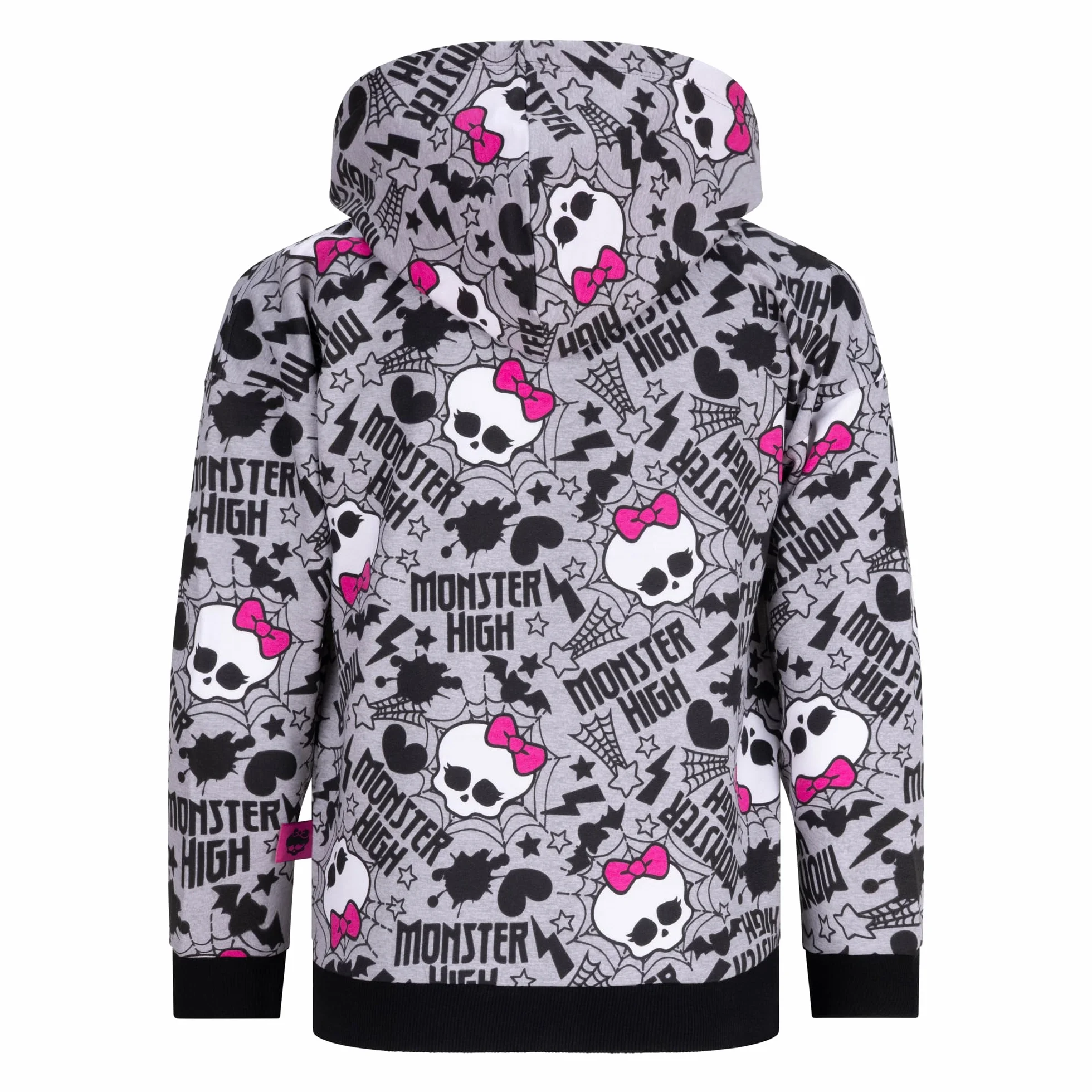 Monster High - Sudadera con capucha para niñas, color gris
