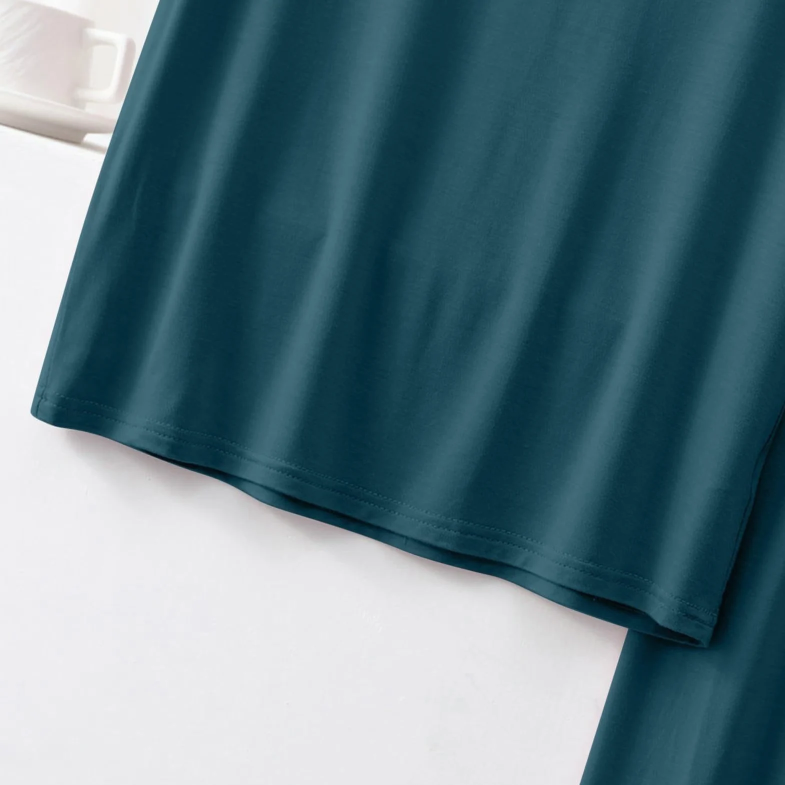 Pijama de mujer de verano corto sexy, pijama para mujer, algodón muy grande | Noche de cuello sastre Camisas de noche Albornoces Caraco Talla Elástica Slacks Suave / Suave Conjunto Pijama Sudadero