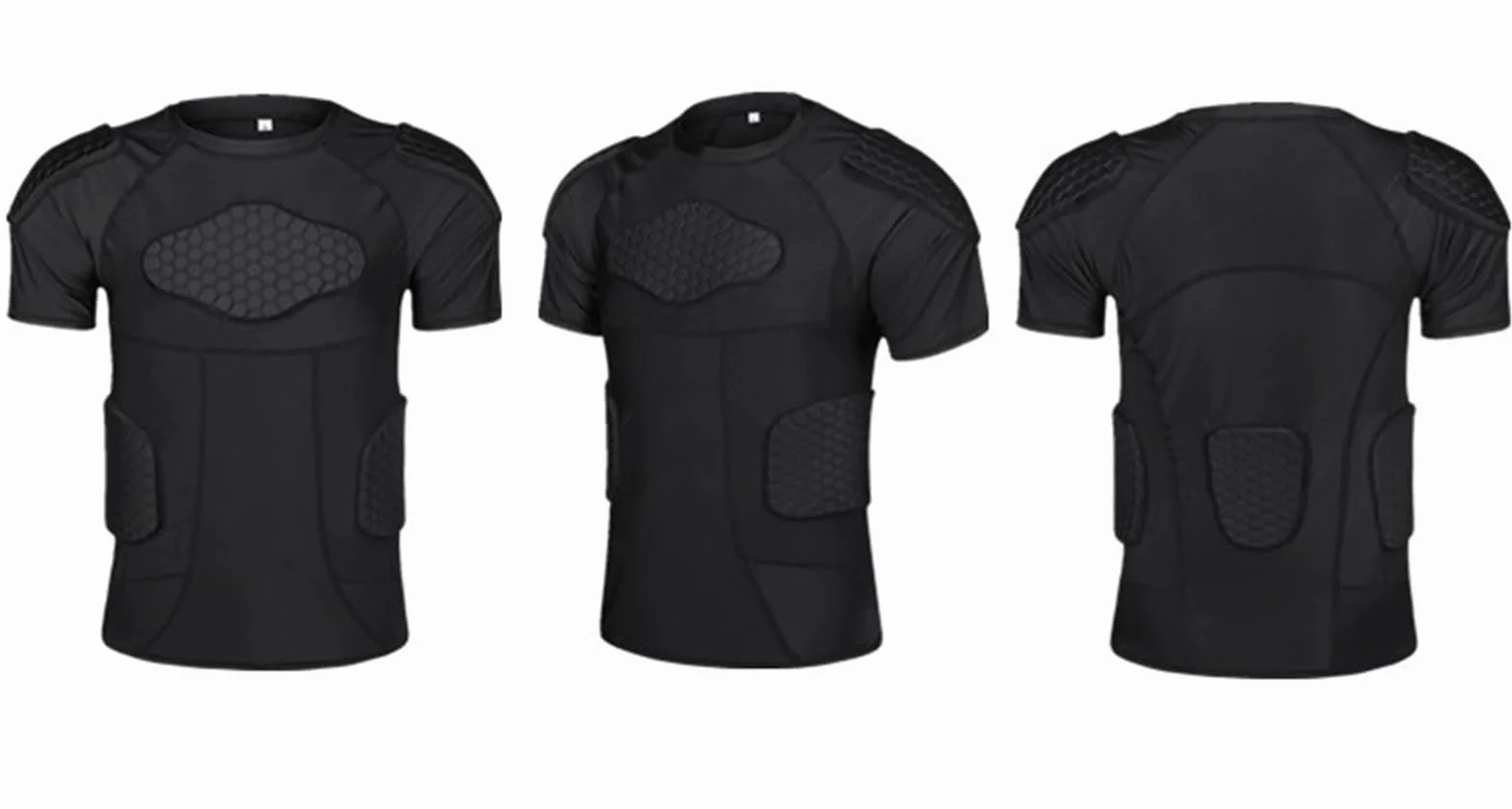 Camiseta Portero Profesional Hombre Chaleco Acolchado EVA con Protección Codos/Pecho, Equipación Seguridad Transpirable para Entrenamiento y Partidos(E,M (Fit 45-65kg))
