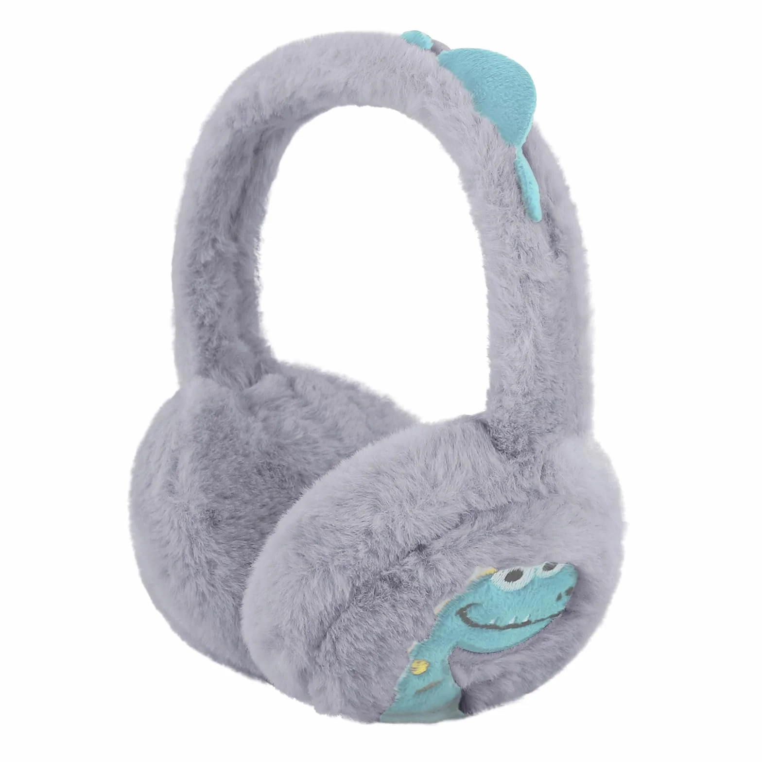 YJZQ Orejeras cálidas para niños, adorables orejeras de felpa de invierno, orejeras suaves, plegables, diseño de dinosaurio, orejeras para niños y niñas, para niños de 3 a 12 años