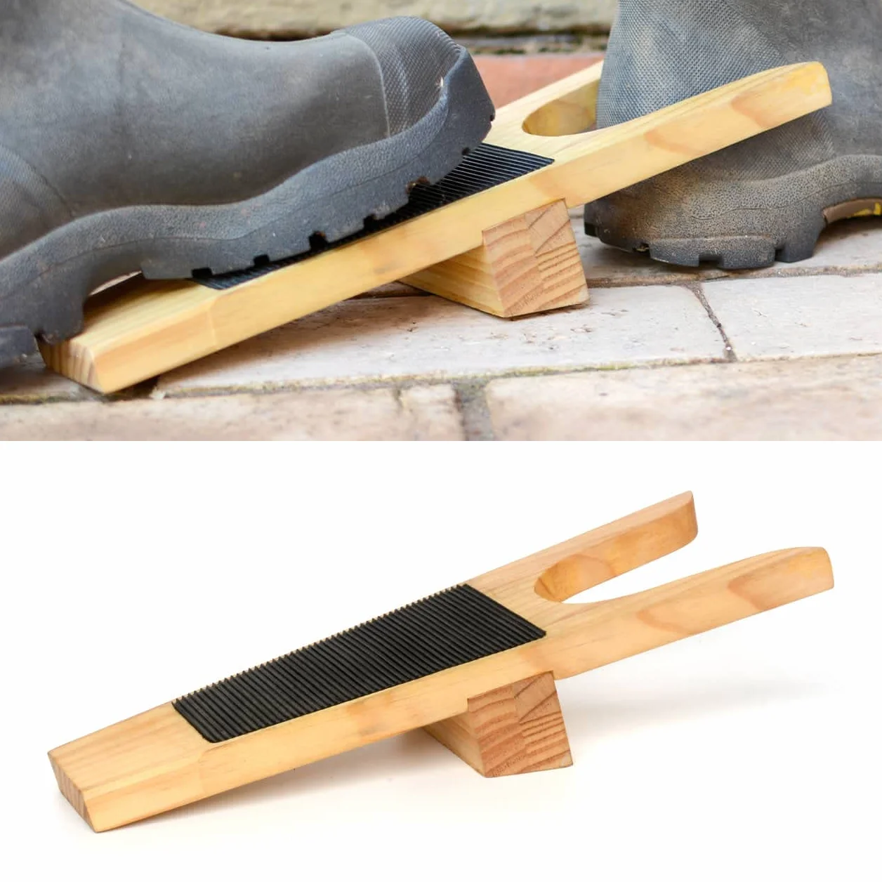 CKB LTD Sacabotas Botas de Madera para Botas Wellington removedor de Botas de Agua y raspador de Barro, Herramienta de eliminación portátil Resistente a la Intemperie