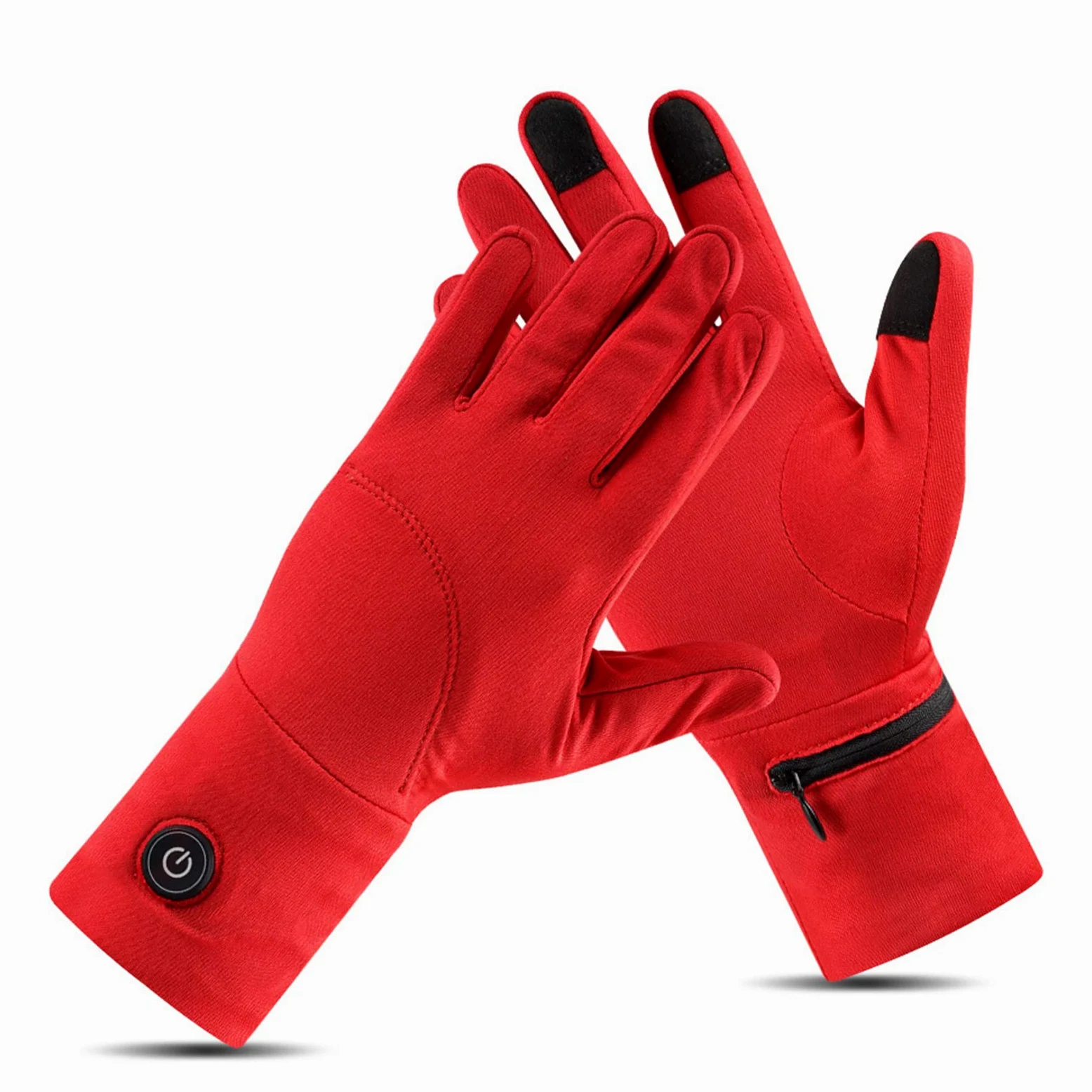 Guantes Cálidos de Invierno para Deportes al Aire Libre, Calefacción Eléctrica, Ciclismo, Esquí, Montañismo, Pantalla Táctil, Control Inteligente de Temperatura,Red,S(16CM)