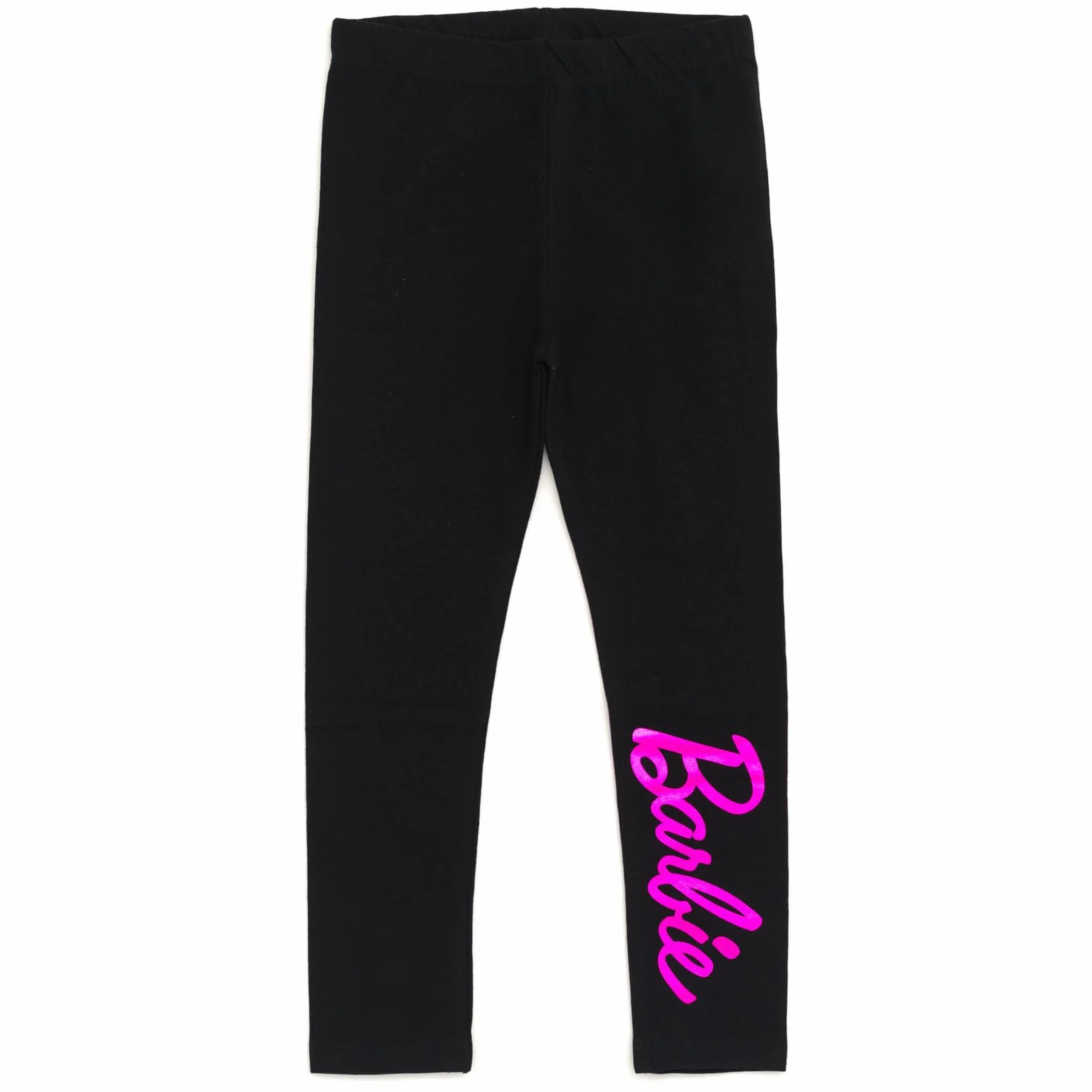 Barbie Camiseta y pantalones peplum con estampado metálico para niñas pequeñas y grandes