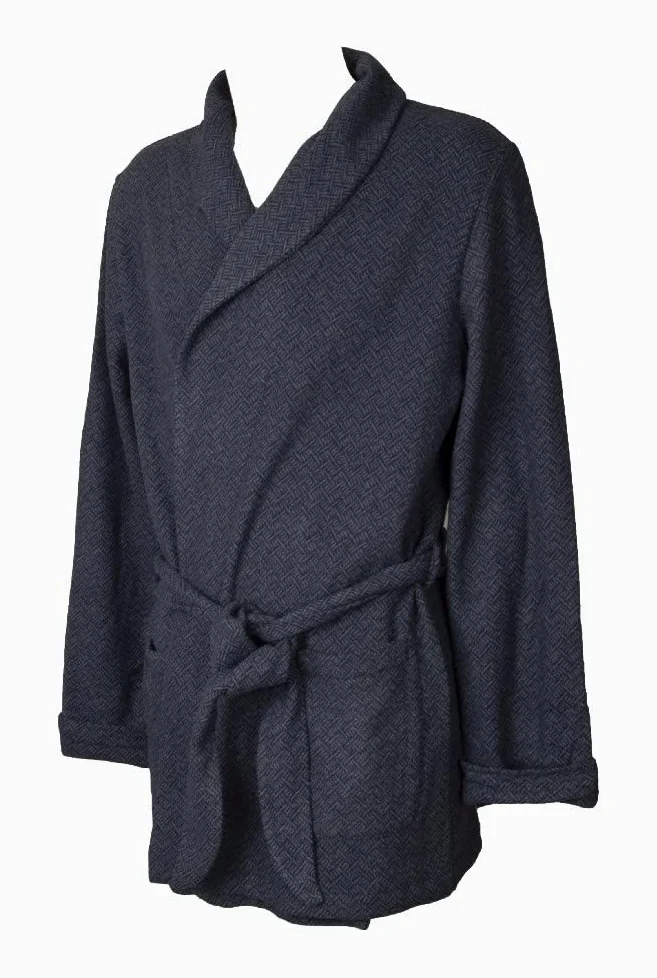 RAGNO Bata corta cruzada de hombre bolsillos y cinturón de invierno eco-milan en mezcla de algodón artículo U588NS