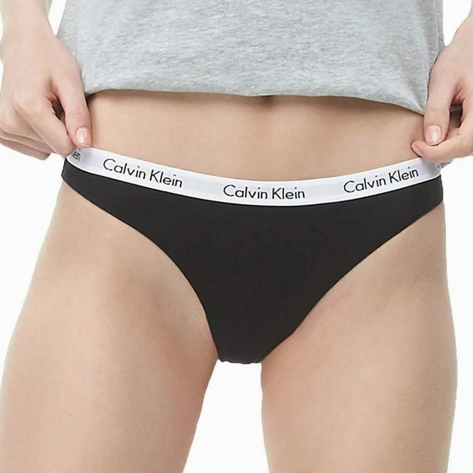 Calvin Klein Thong 3pk 000qd3587e Tangas Mujer (Pack de 3)