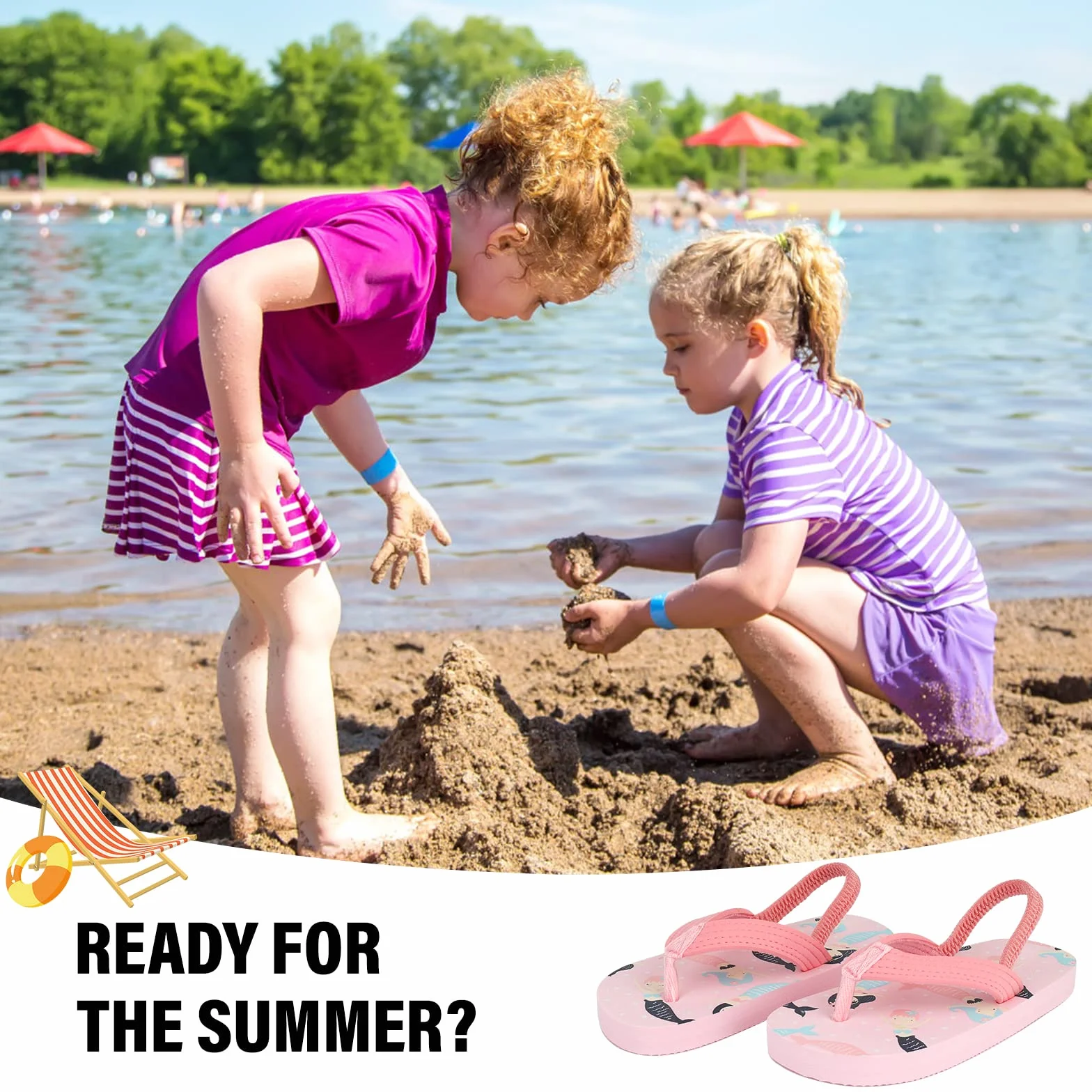 IEEILULU Chanclas Niño, Sandalias Piscina Unisex Niños Niñas, Ligera Cómoda Ducha Zapatilla
