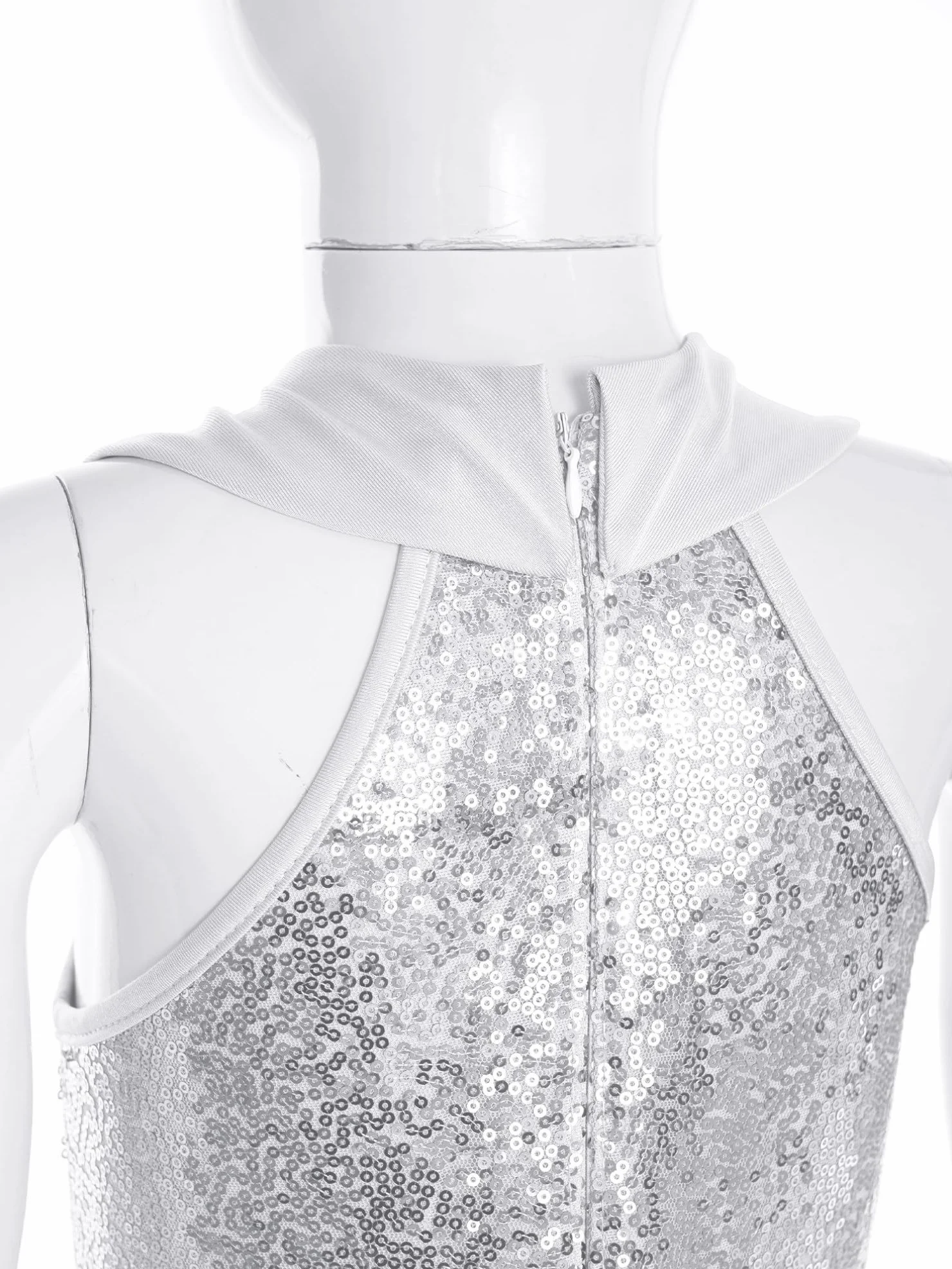 TiaoBug Mono Largo Con Lentejuelas Brillantes Para Niña Maillot De Gimnasia Deportiva Sin Manga Disfraz De Discoteca Hippie De Los Años 70 Y 80 Ropa De Baile