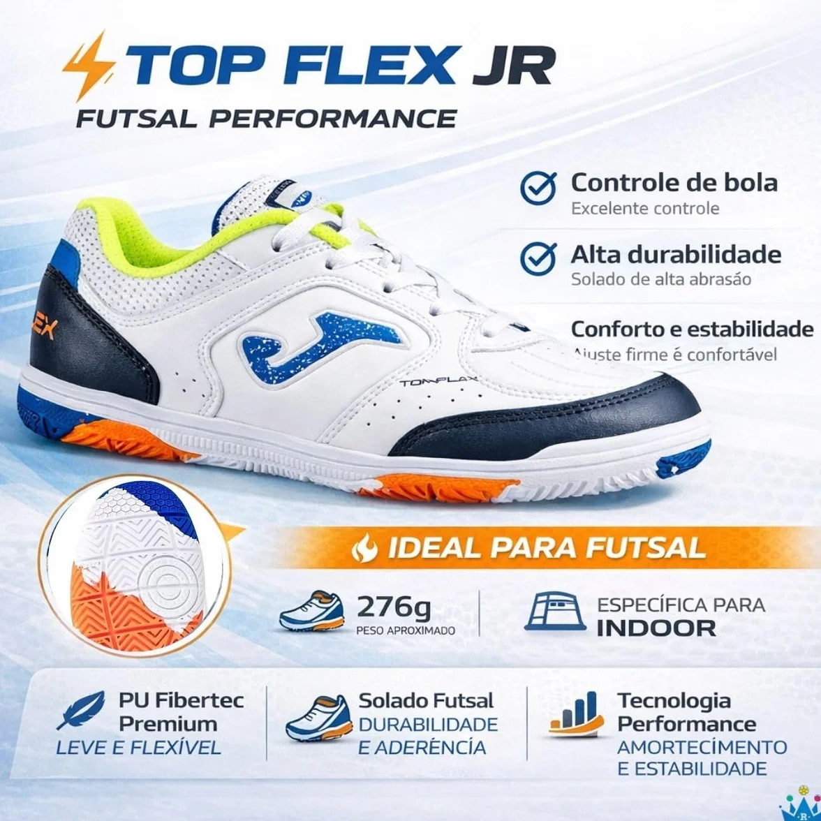 Joma Top Flex JR Zapatillas fútbol Sala para niño TPJW2502IN