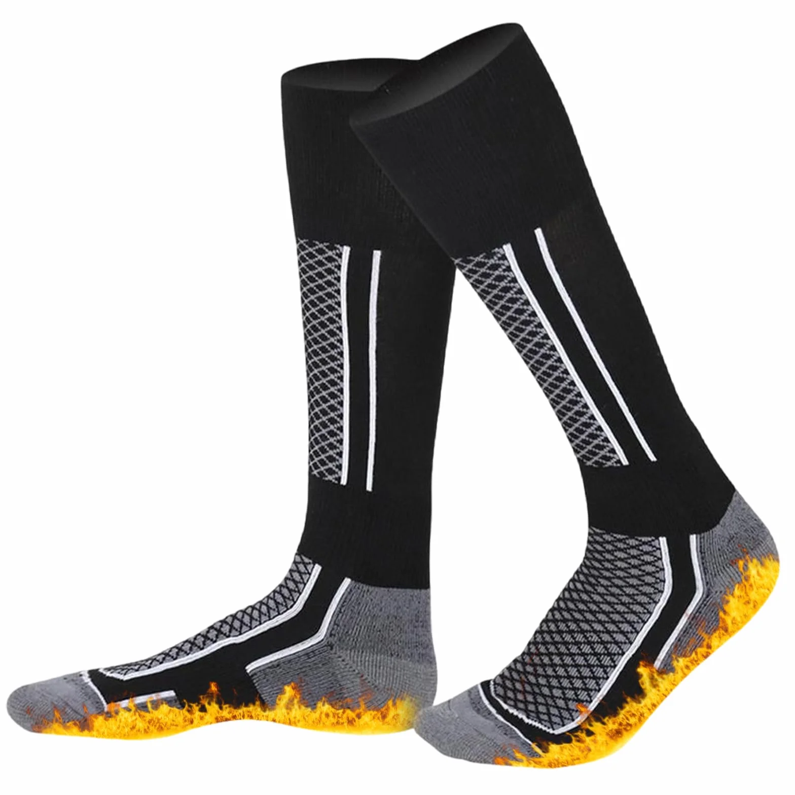 Calcetines de Esquí TérmicosCalcetines Altos De Compresión Para Snowboard Calcetines Termicos Frio Extremo Gruesos Hasta La Rodilla Para Clima Frío