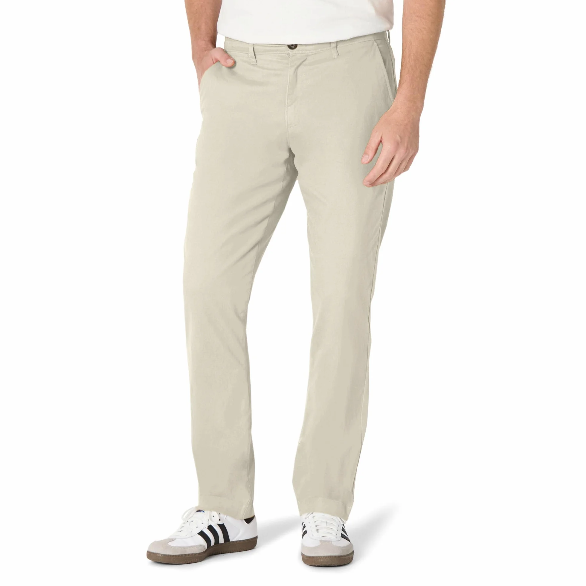 Amazon Essentials Pantalones de Estilo Chino, Elásticos, Cómodos, de Tela Lavada y Corte Atlético Hombre