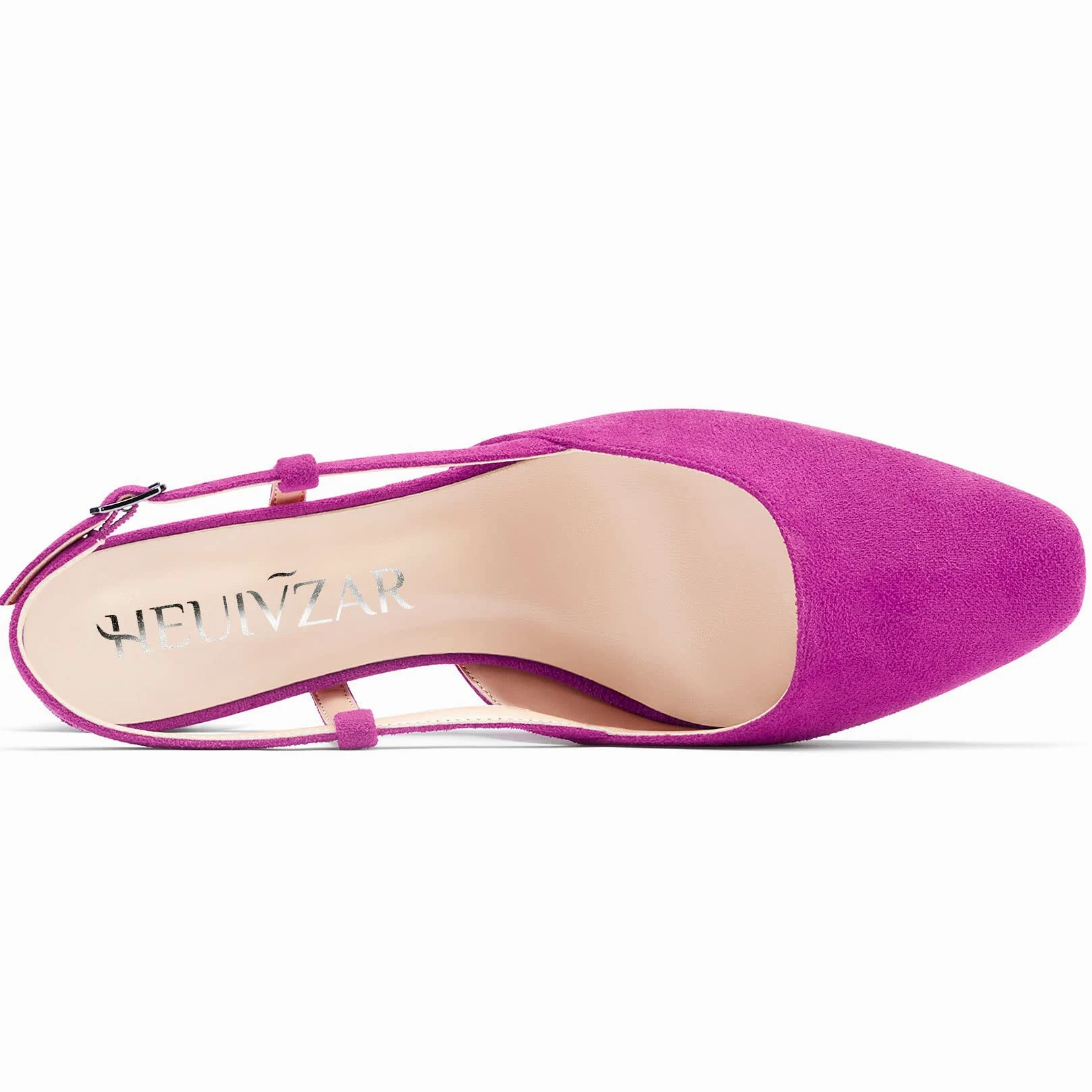 HEUIVZAR Mujer Pumps Cuadrada Punta Gatito Bajos Ancho Chunky Heel Slingback Ante Dress Zapatos Vacaciones Cute de Boda 3.5 CM