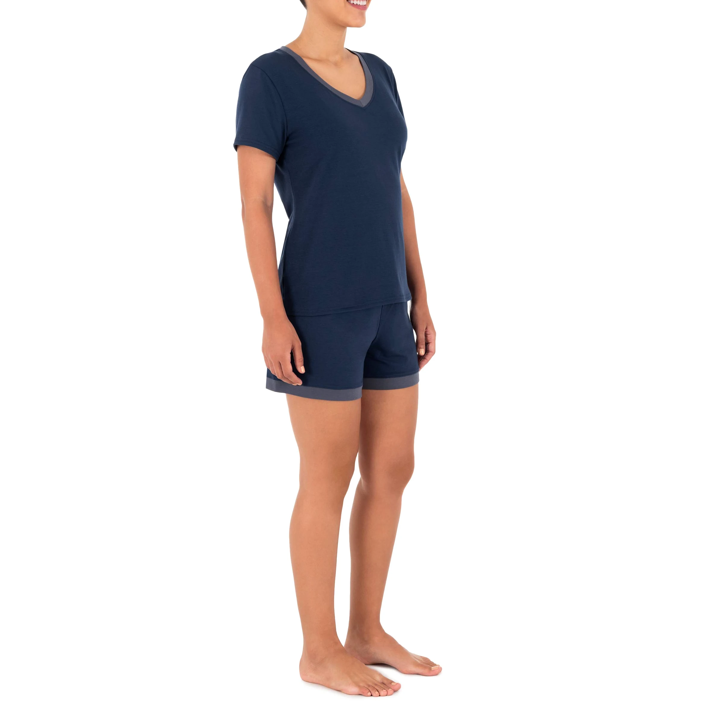 Fruit of the Loom Short Sleeve tee and Short 2 Piece Sleep Set Juego de Pijama Mujer