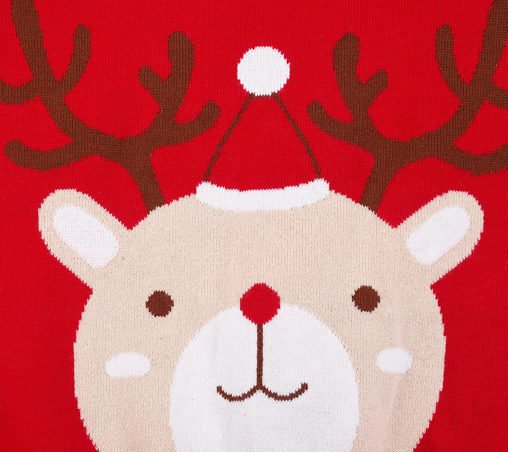 Jersey Navideño Niño Niña Pullover Papá Noel Reno Navidad Suéter Punto Cuello Redondo Bebe 3-7 Años
