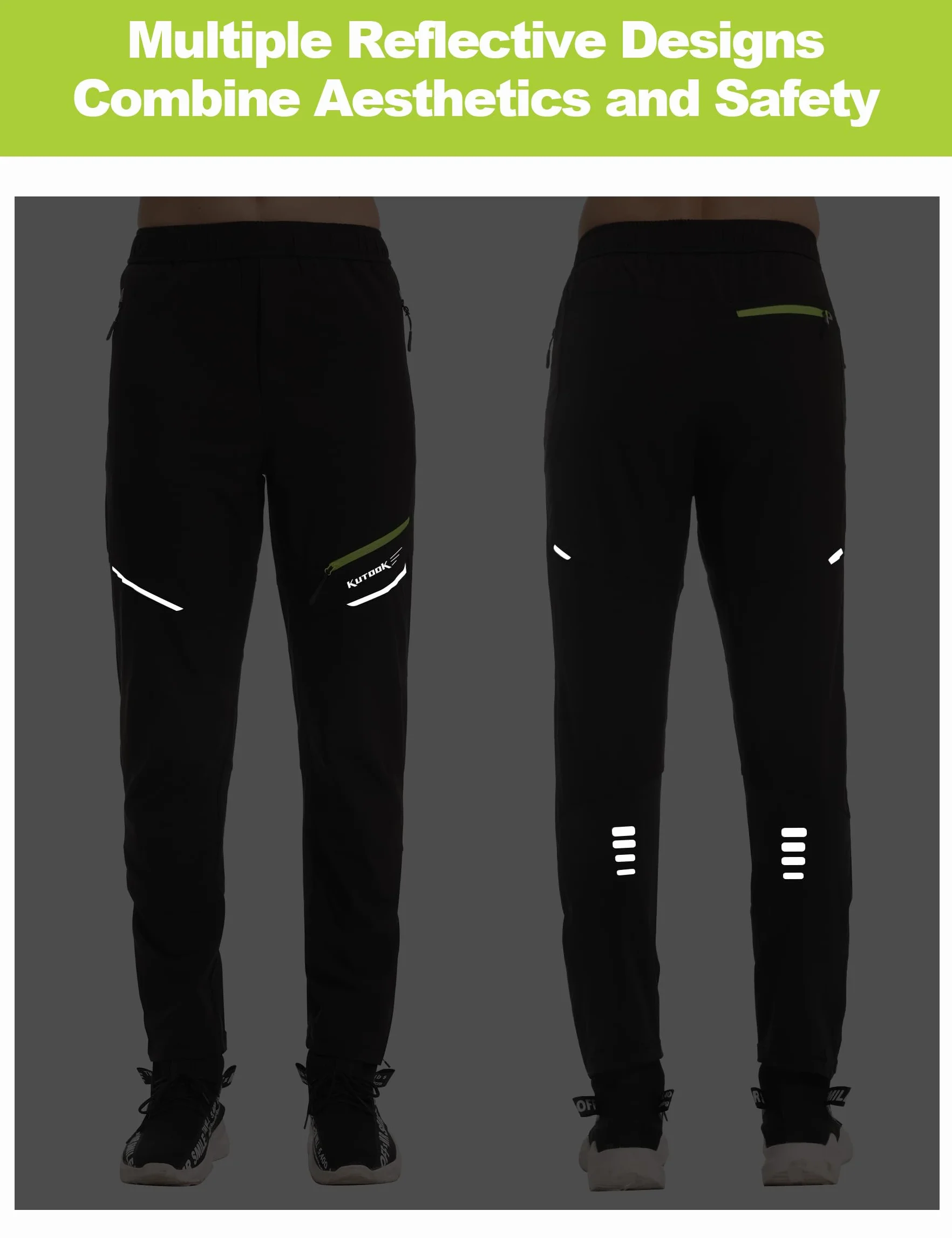 KUTOOK Pantalones Térmico Ciclismo Hombre Invierno Forro Polar Elástico