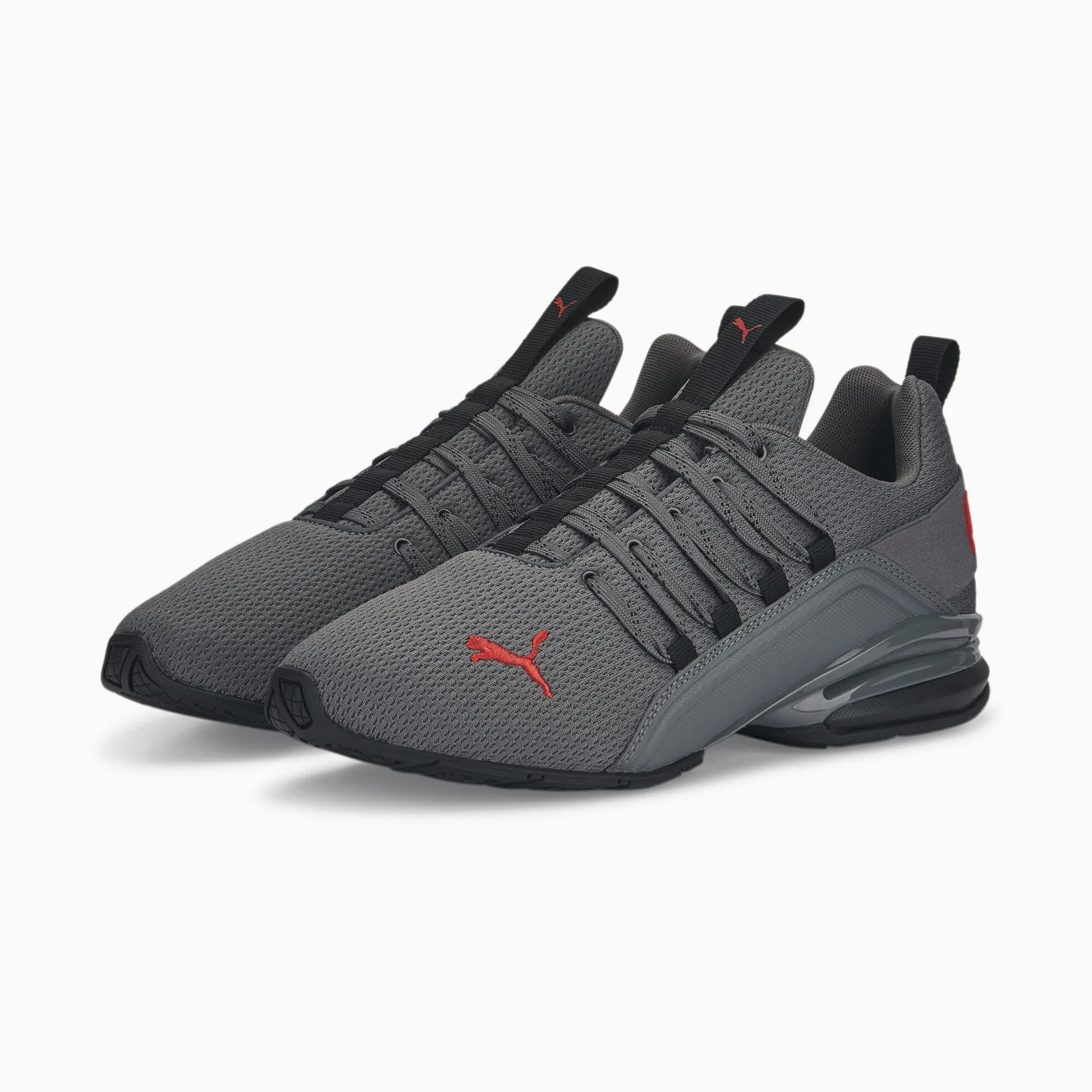 PUMA Zapatillas de Running Hombre Axelion Refresh 41, Black Cool Dark Gray Red