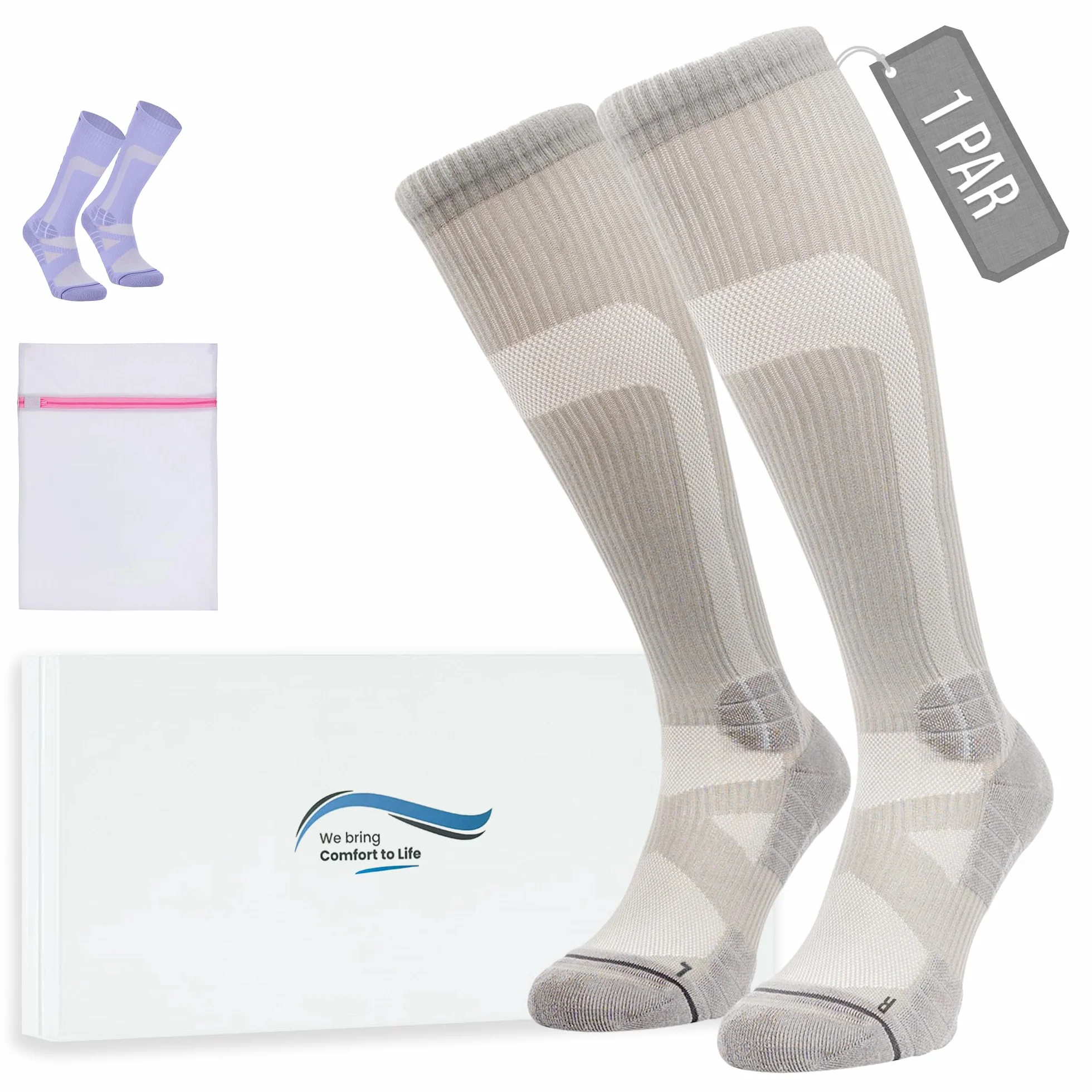 360 RELIEF Medias de Compresión Mujer y Hombre Calcetines Deportes Correr Viaje