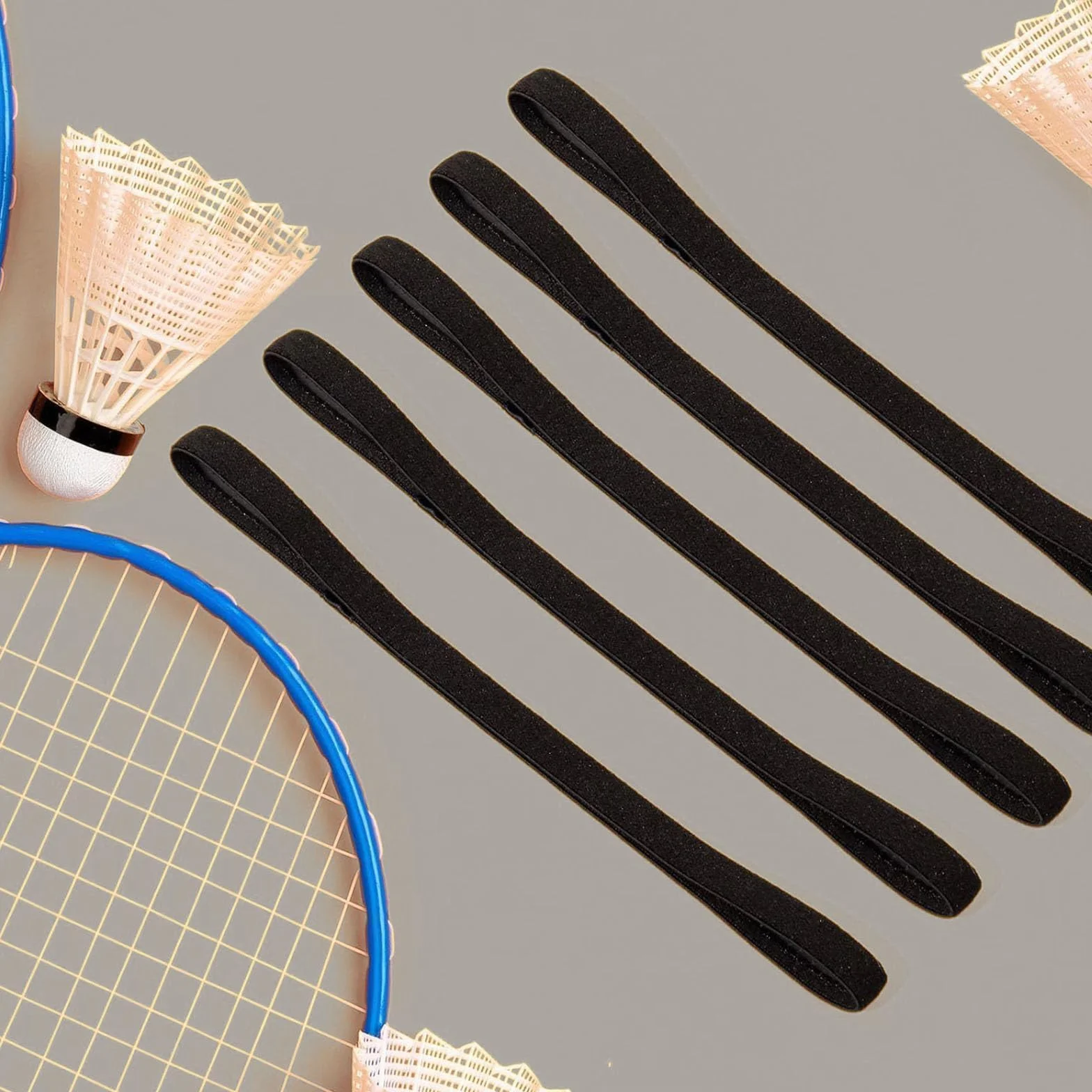 Diadema Deportiva Antideslizante Elástica 9 Piezas, Cinta Pelo para Yoga y Fitness (Negro)