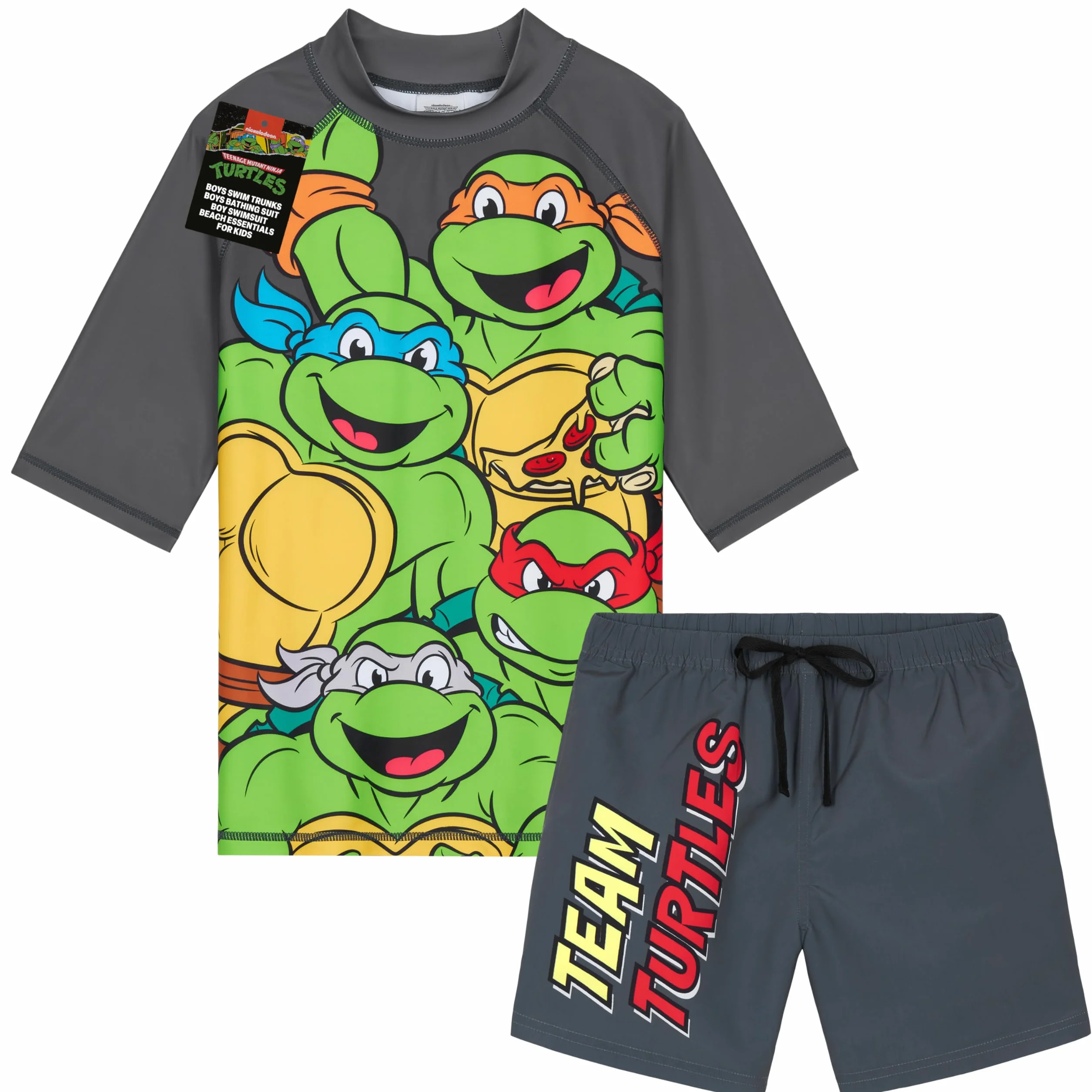 Get Trend Conjunto de Bañador Niño Bañador Natacion Adolescente Set de Baño 2 Piezas con Camiseta y Pantalones Cortos
