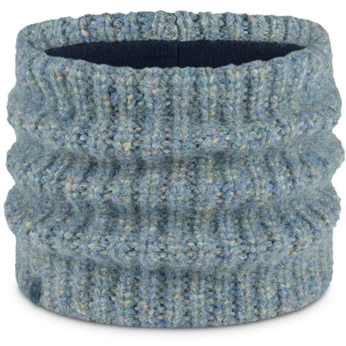 Buff| Braga de cuello Knitted & Fleece Frio Extremo, Practico, Versatil, Moda, Aislamiento termico, Comodo Hombre Mujer Talla única Azul